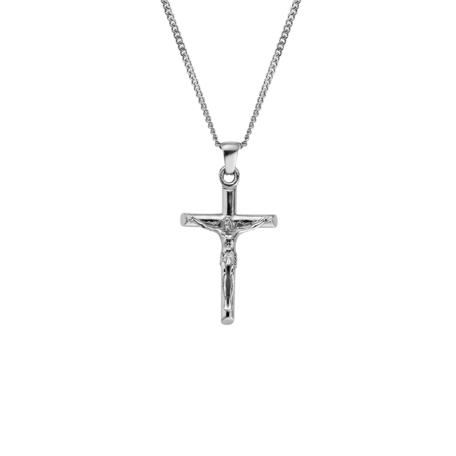 Slim Crucifix Pendant (Silver)