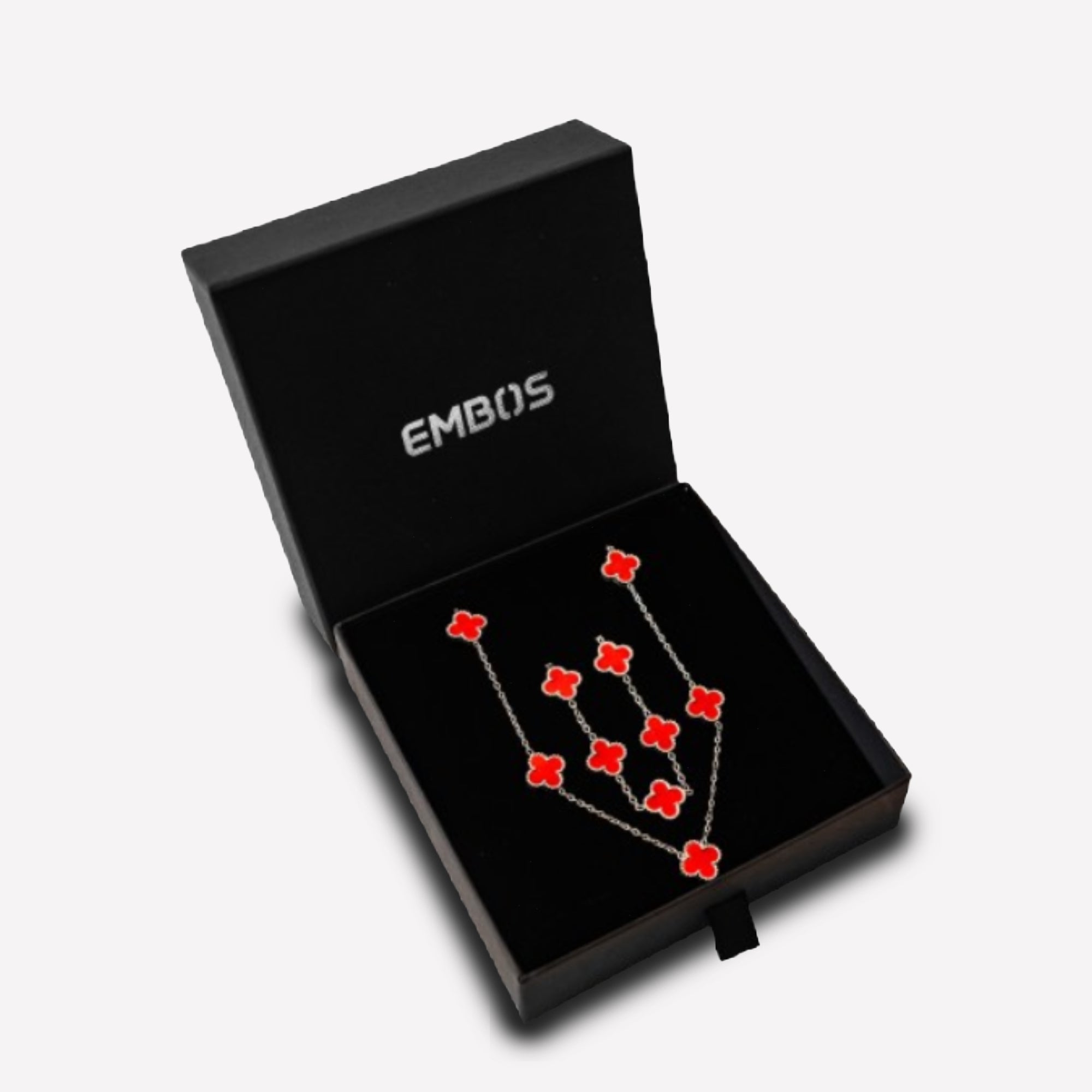 Clover Set (Silver/Red)