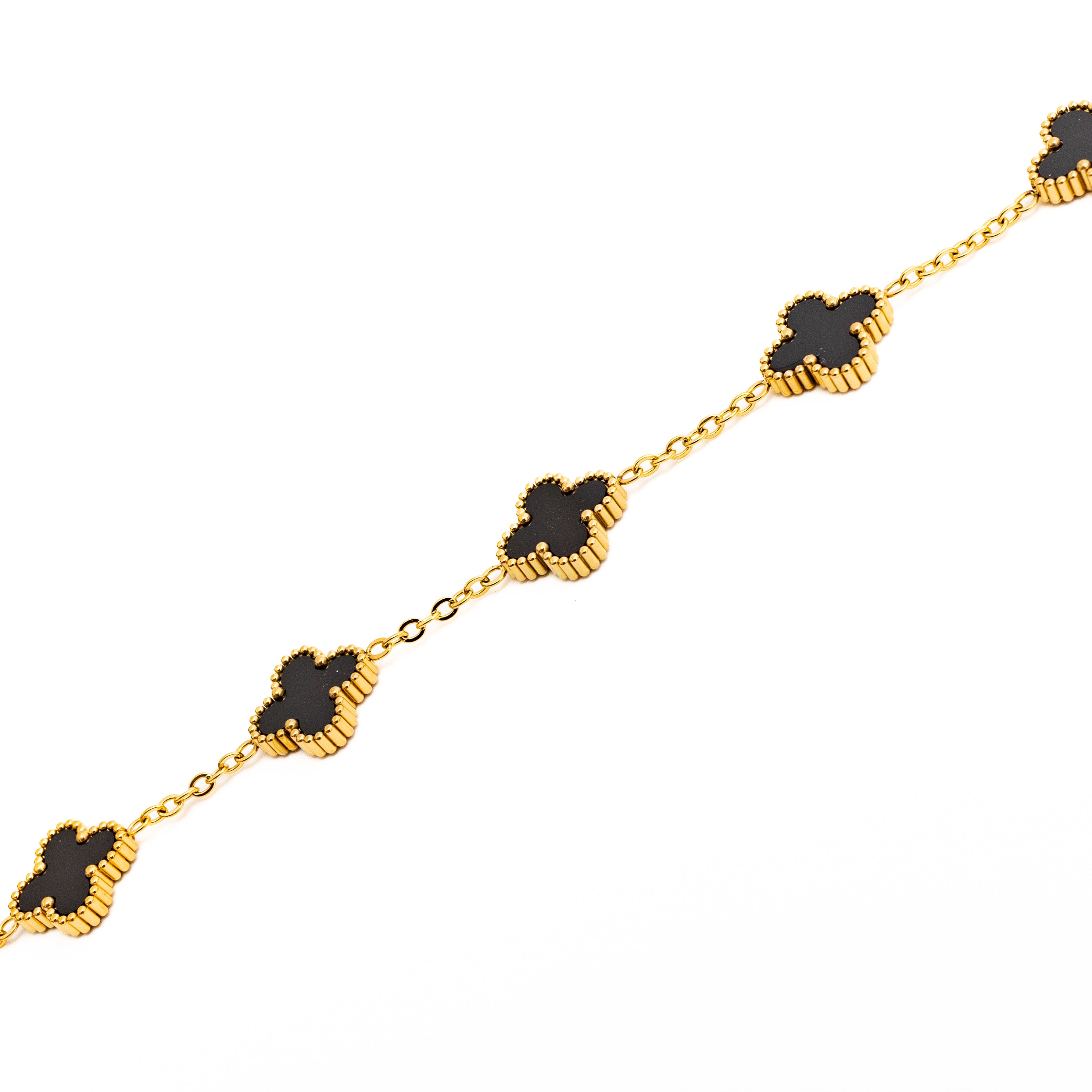 Gold Clover Bracelet (Black)