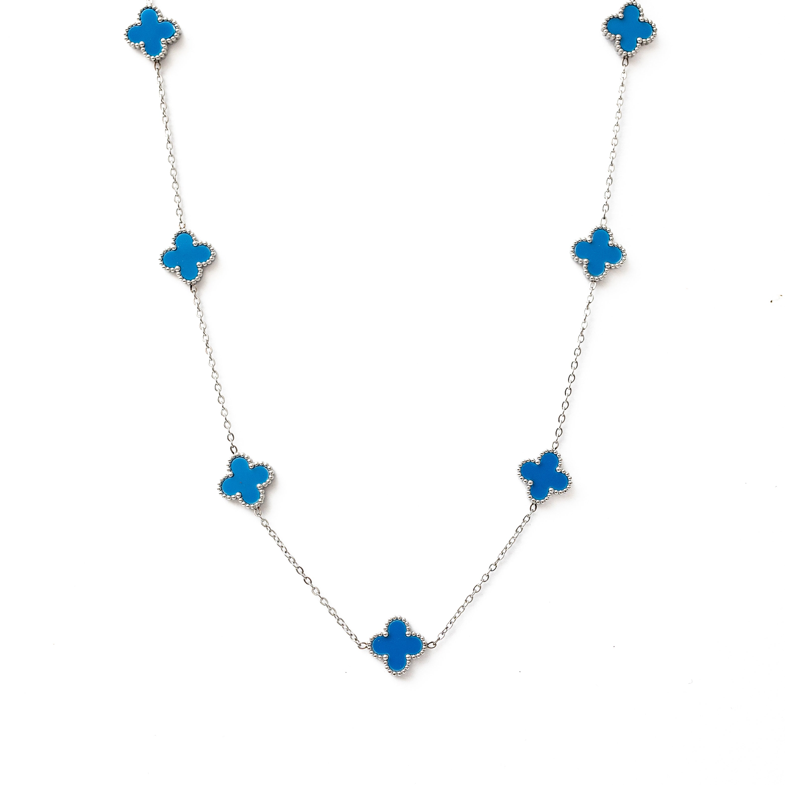 Clover Set (Silver/Blue)