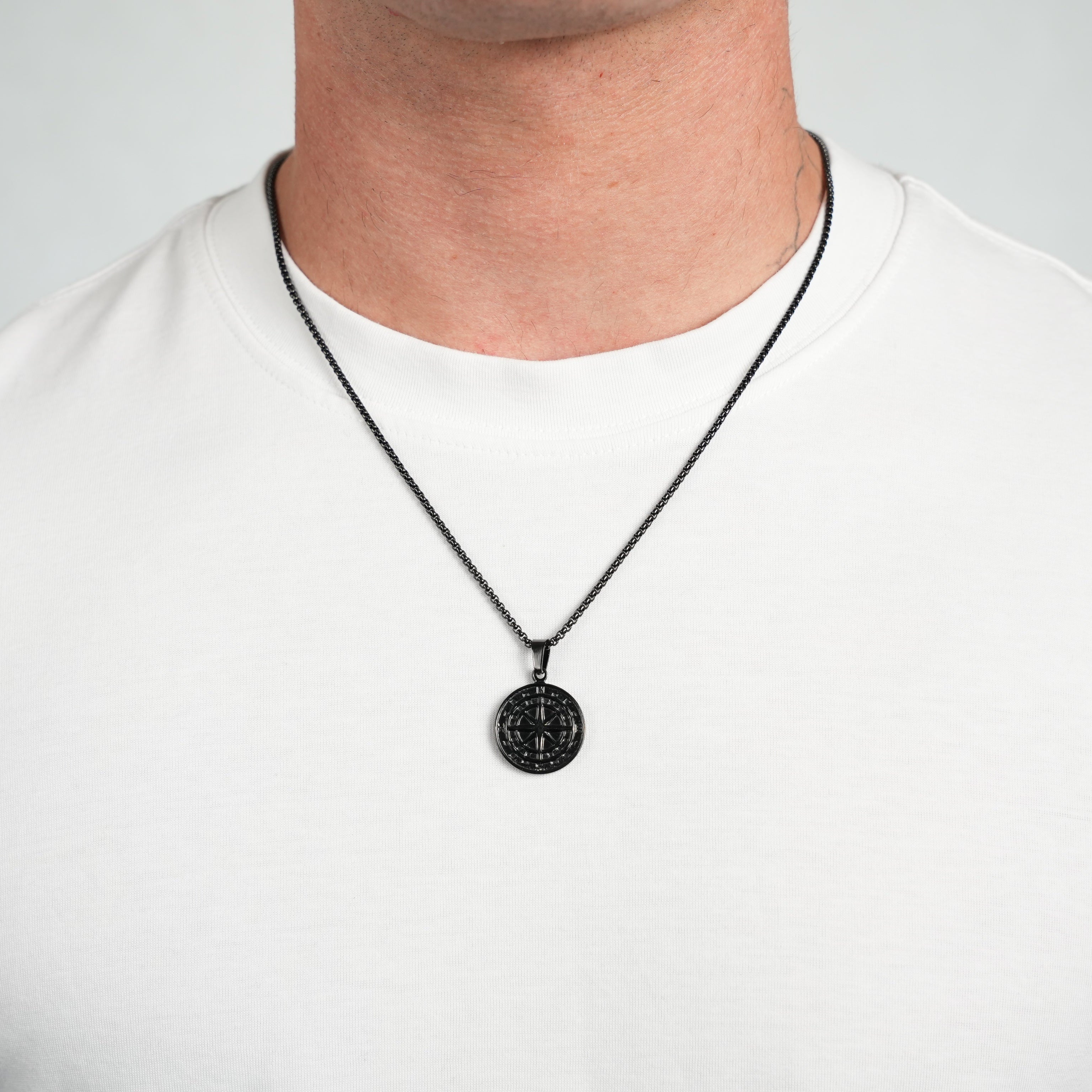 Compass Pendant (Black)