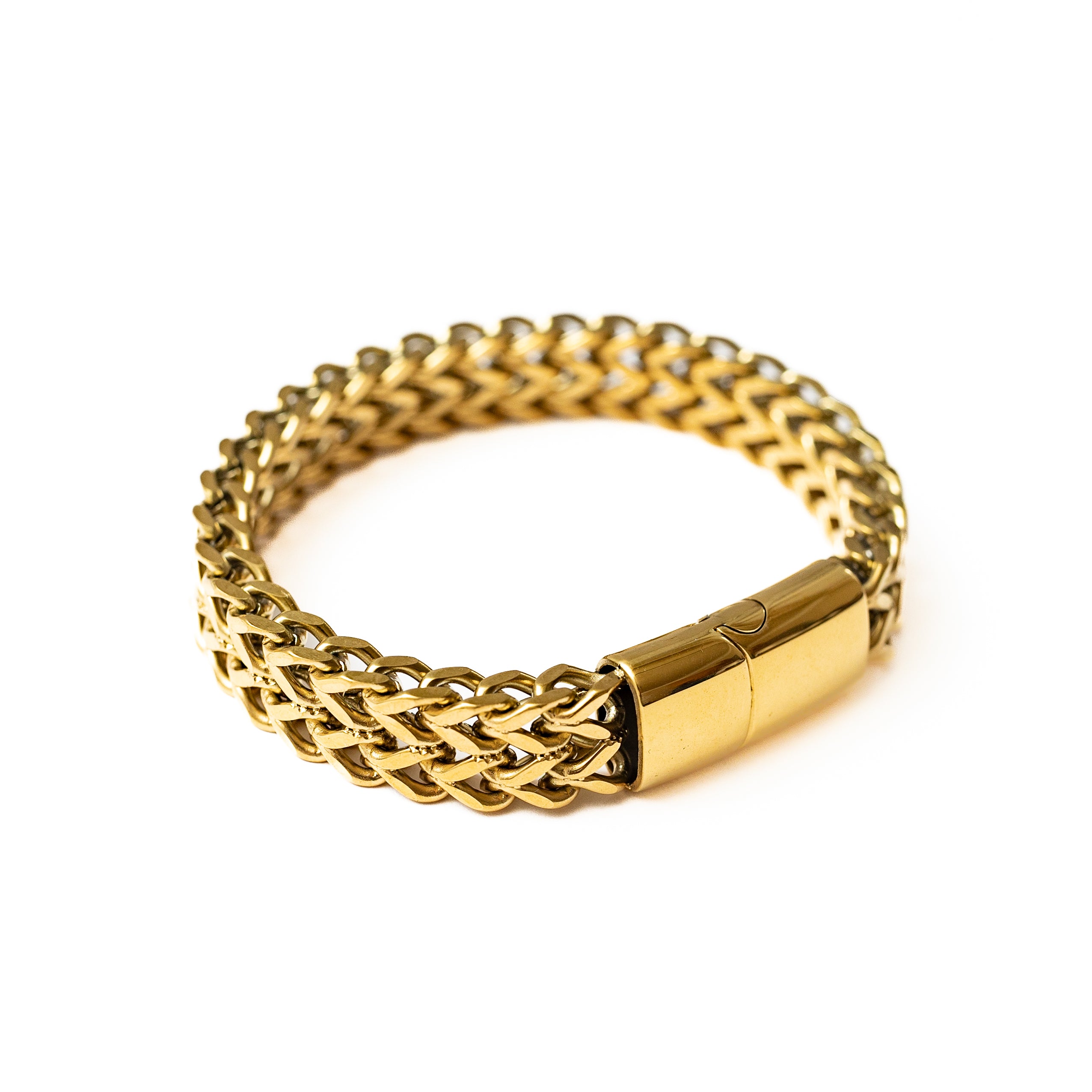 Double Row Cuban Bracelet (Gold)