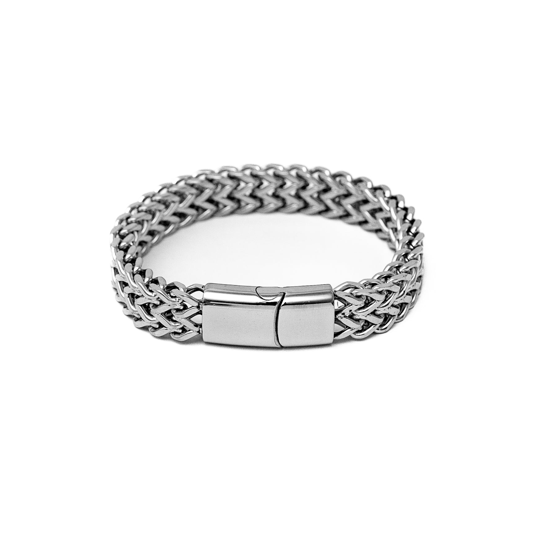 Double Row Cuban Bracelet (Silver)