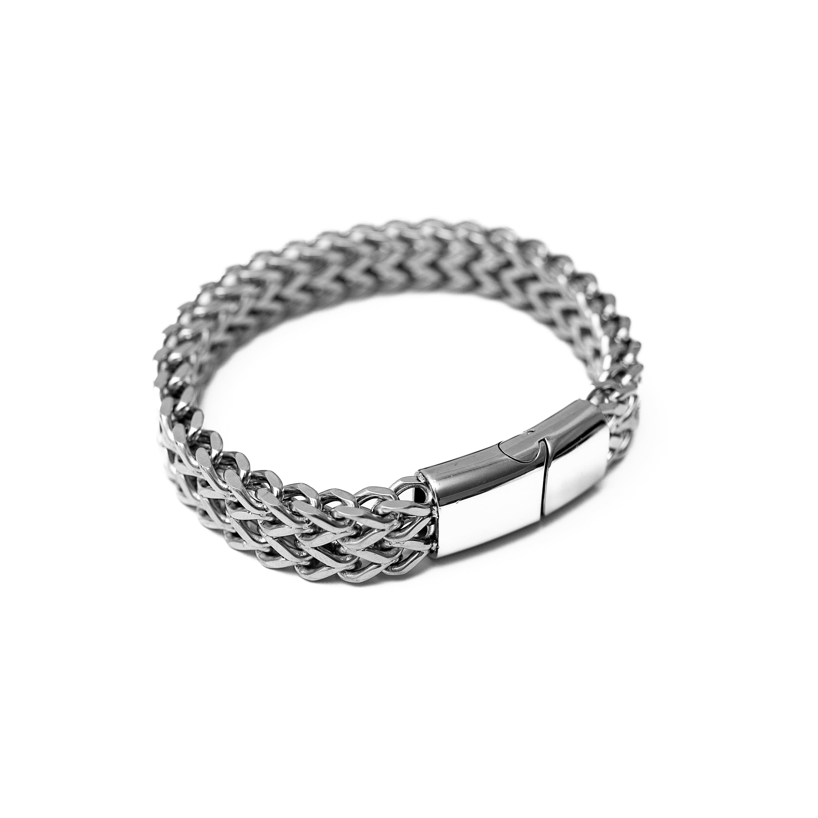 Double Row Cuban Bracelet (Silver)