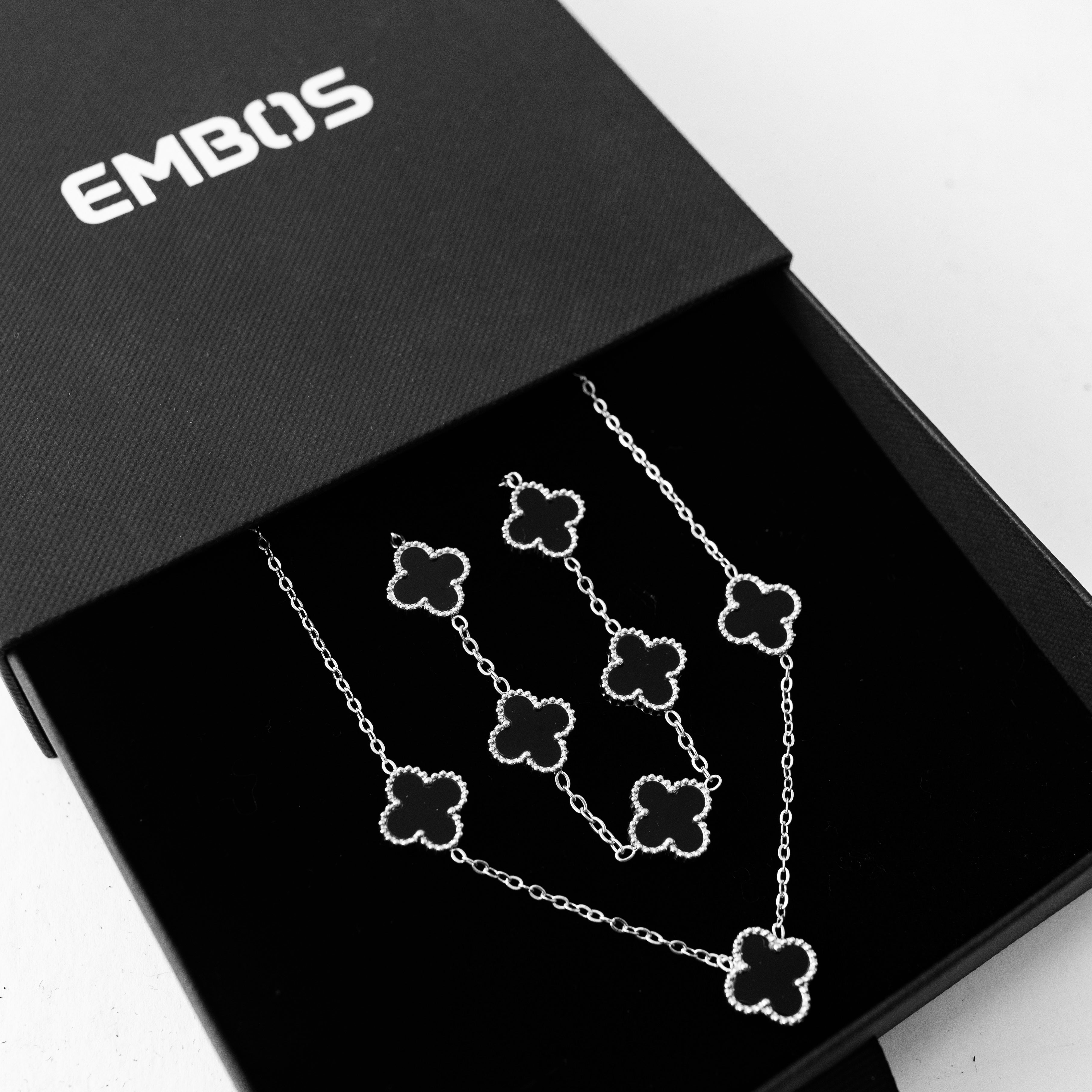 Clover Set (Silver/Black)