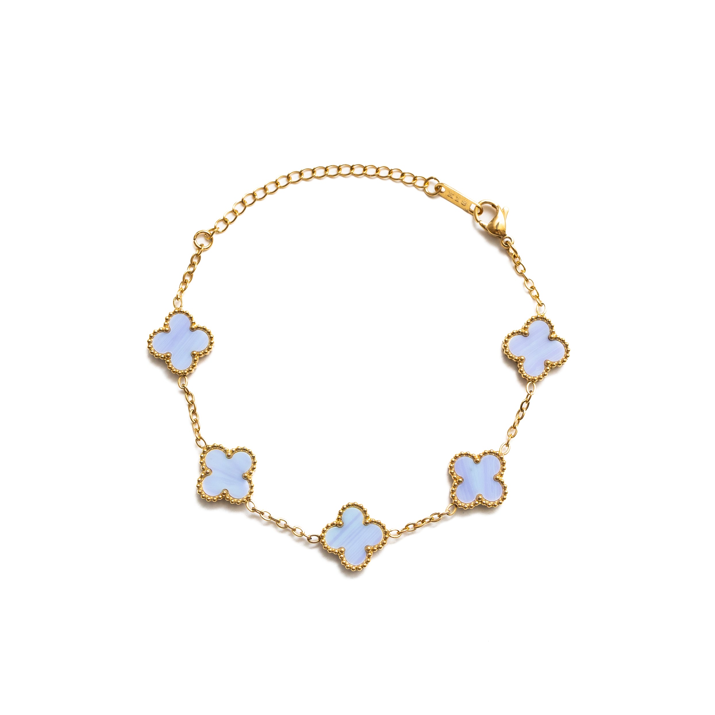 Gold Shine Clover Bracelet (Lilac)