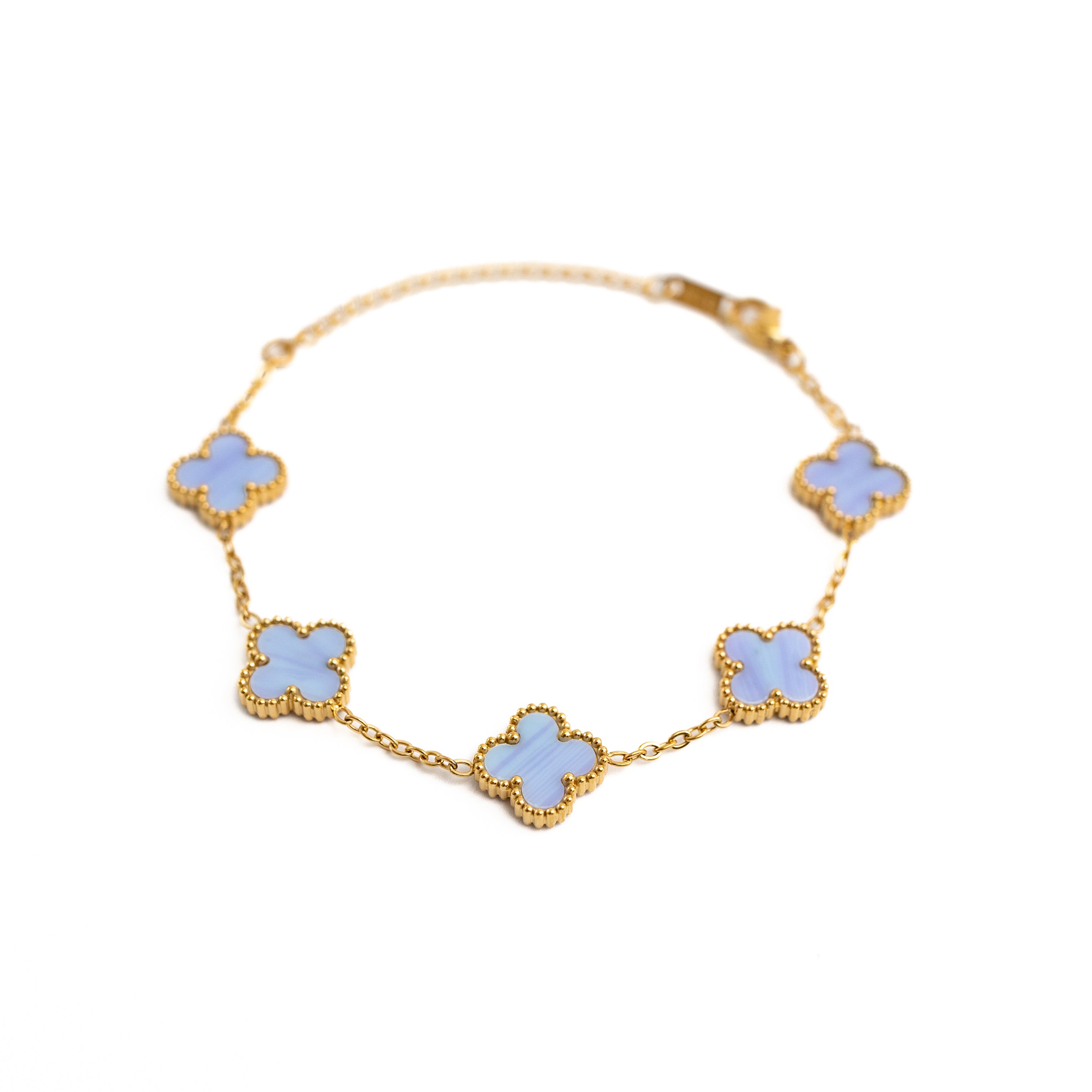Gold Shine Clover Bracelet (Lilac)