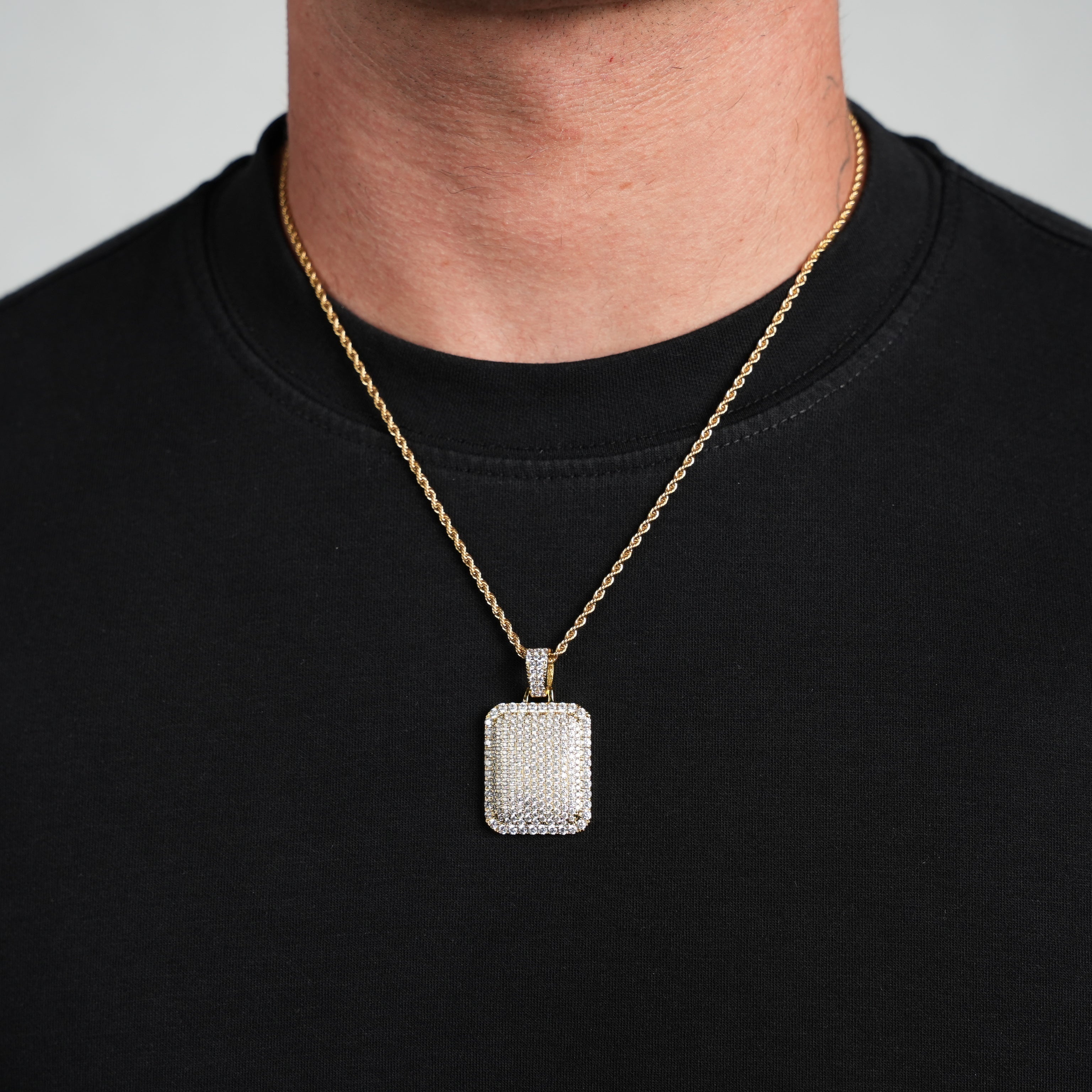 Iced Cube Pendant (Gold)