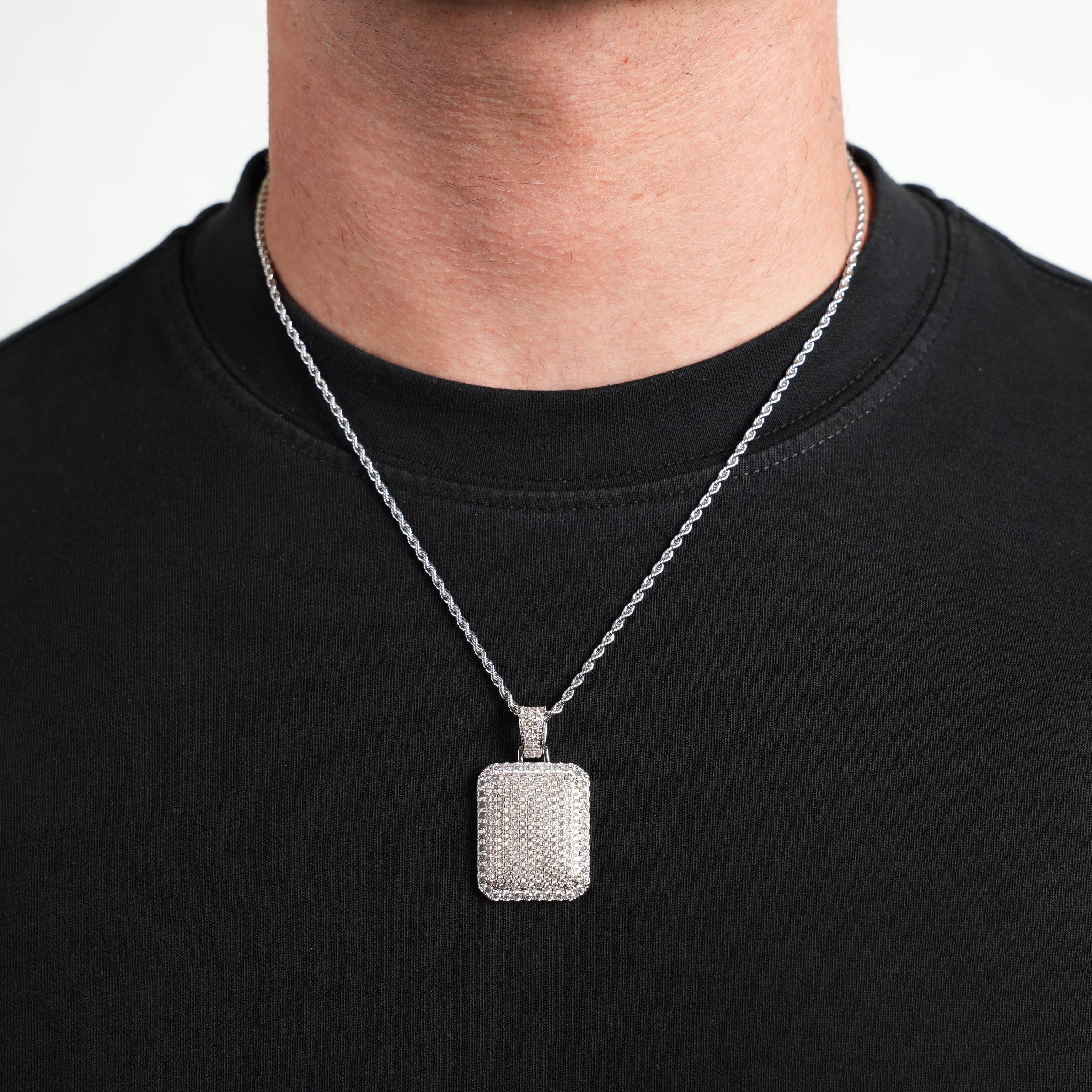 Iced Cube Pendant (Silver)