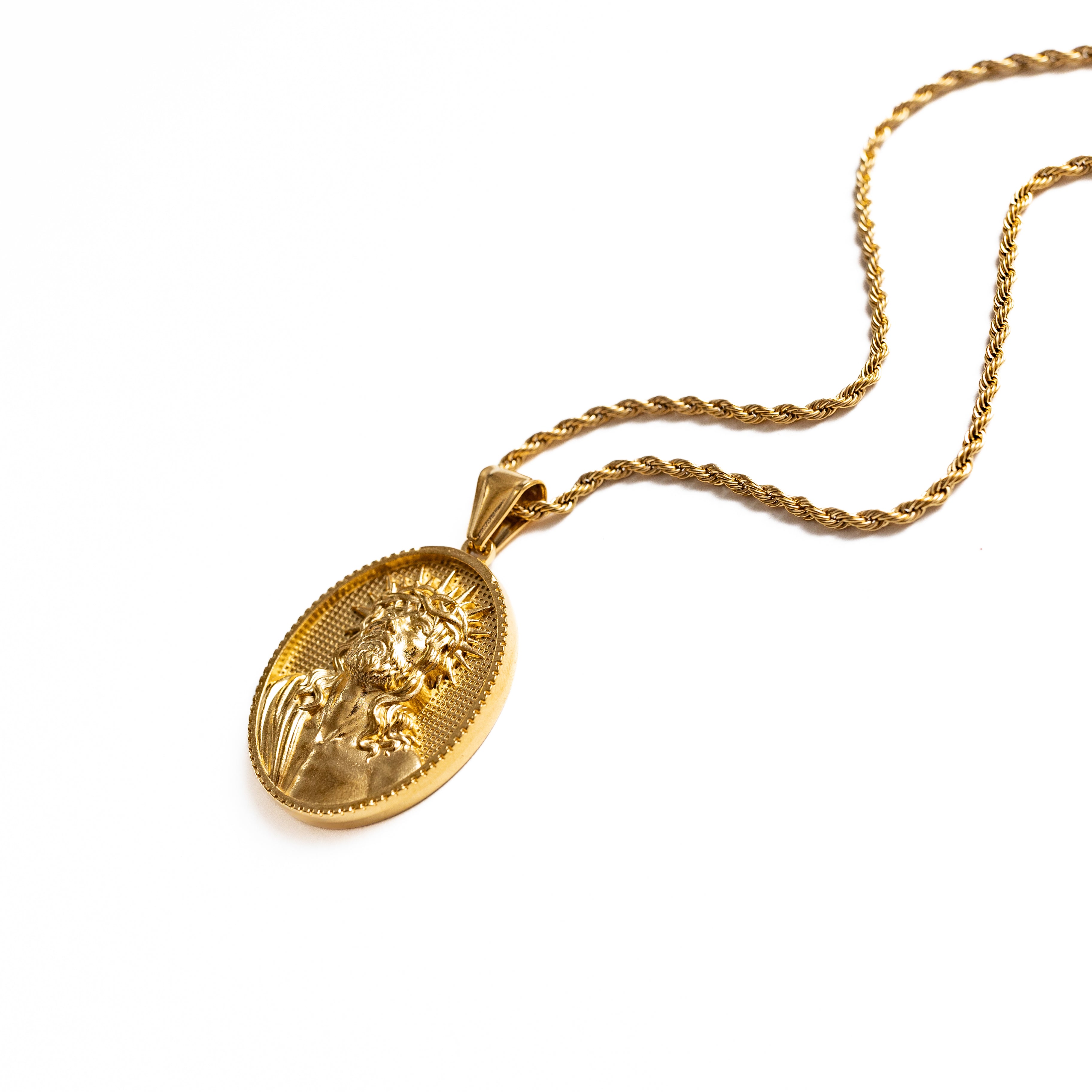 Jesus Coin Pendant (Gold)