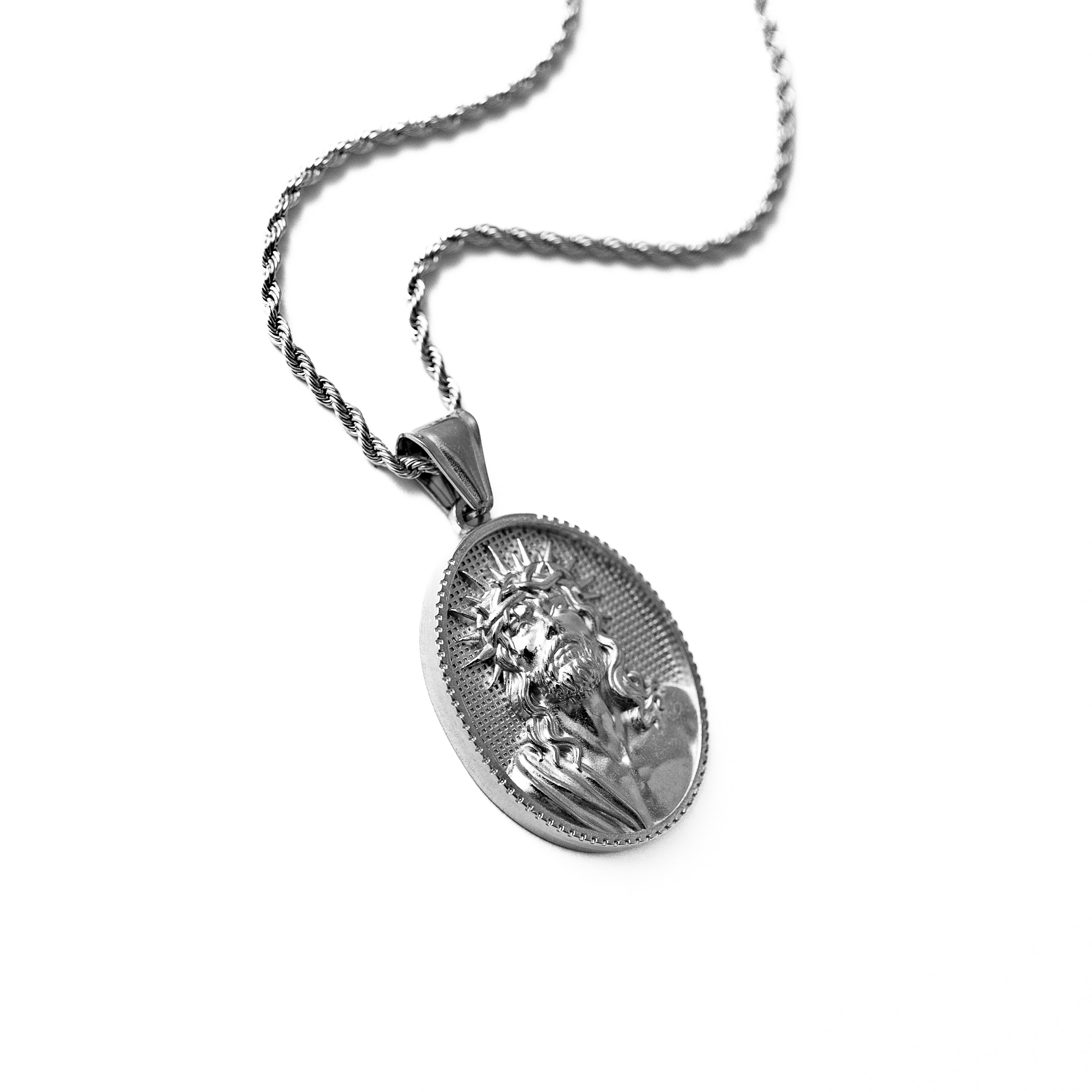 Jesus Coin Pendant (Silver)
