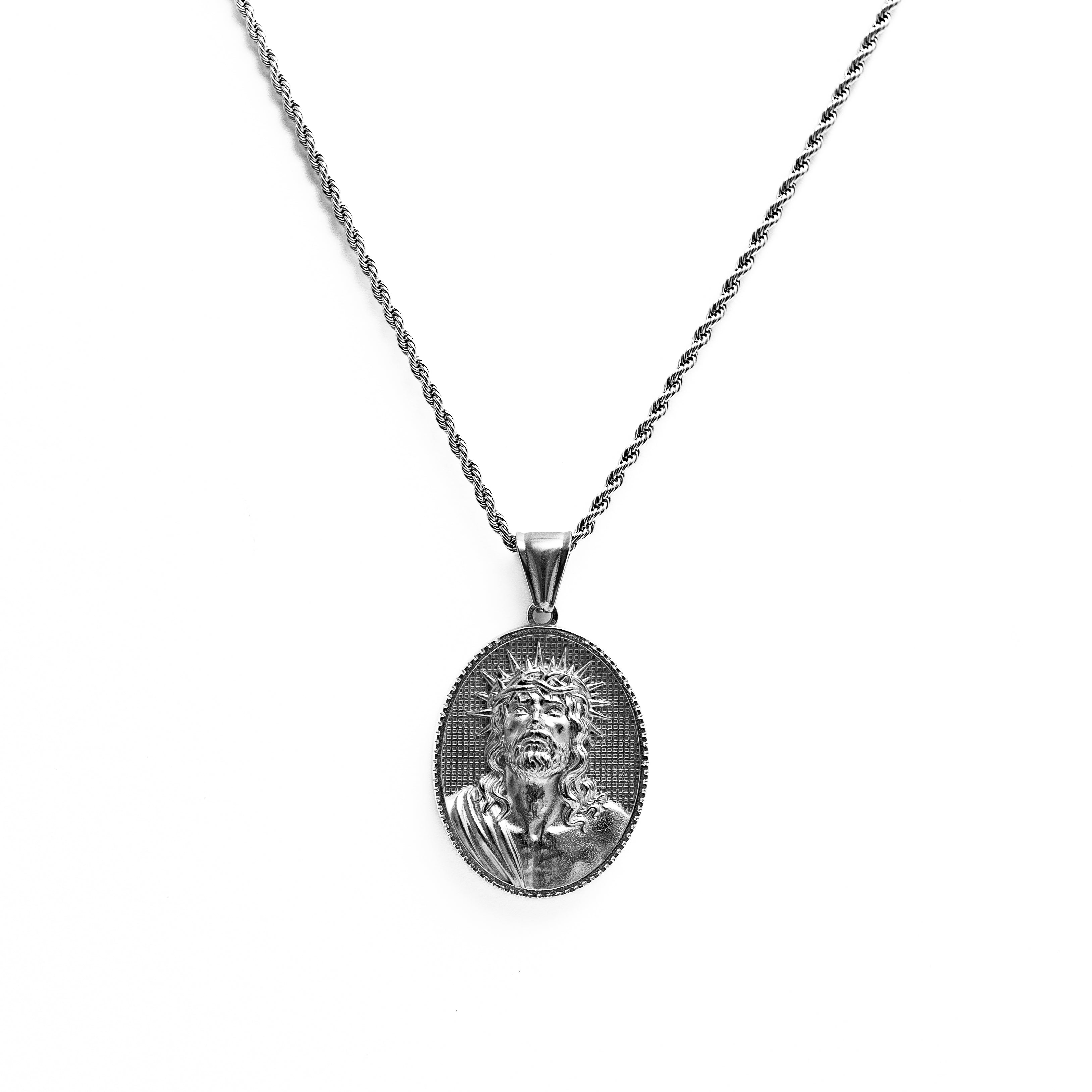 Jesus Coin Pendant (Silver)