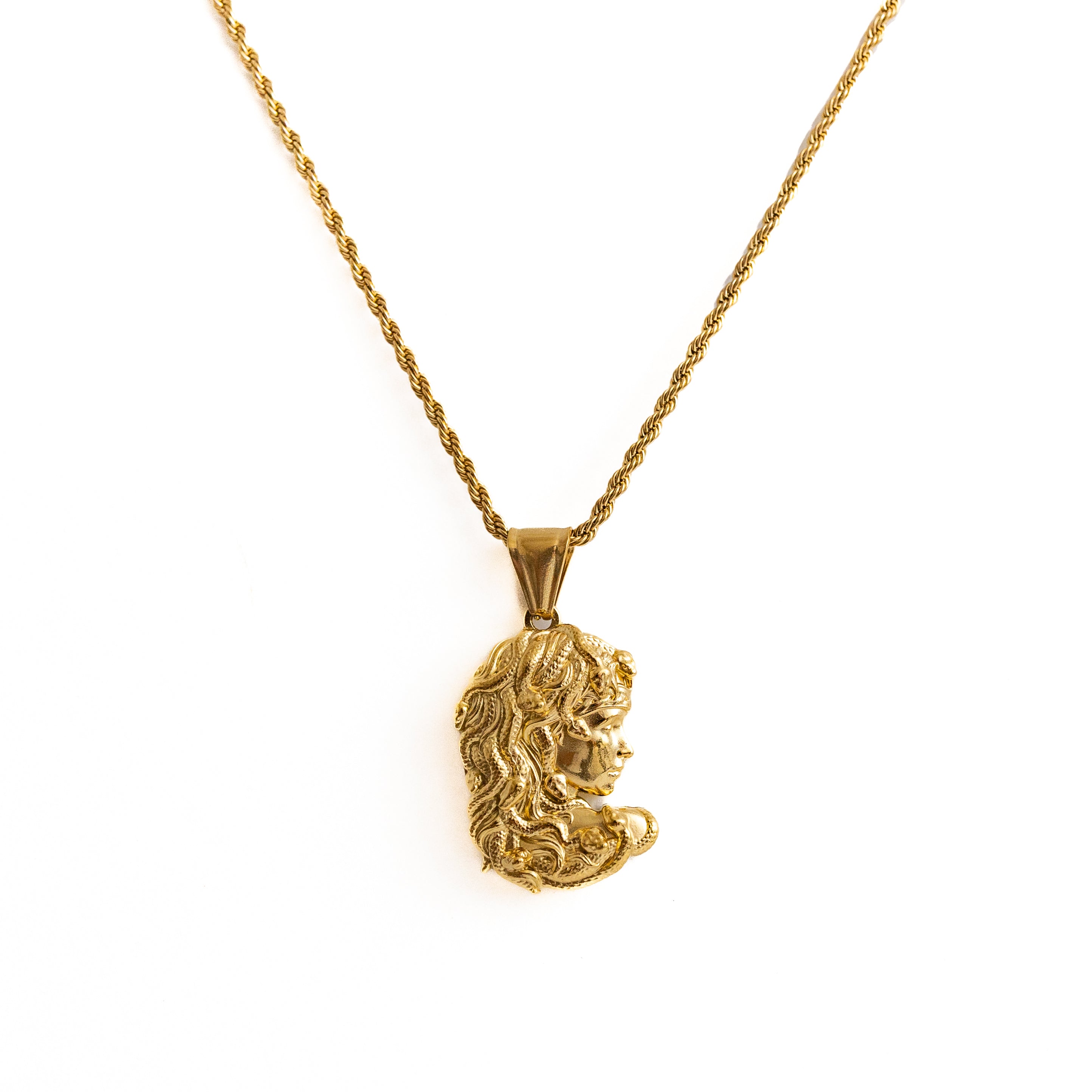 Medusa Head Pendant (Gold)