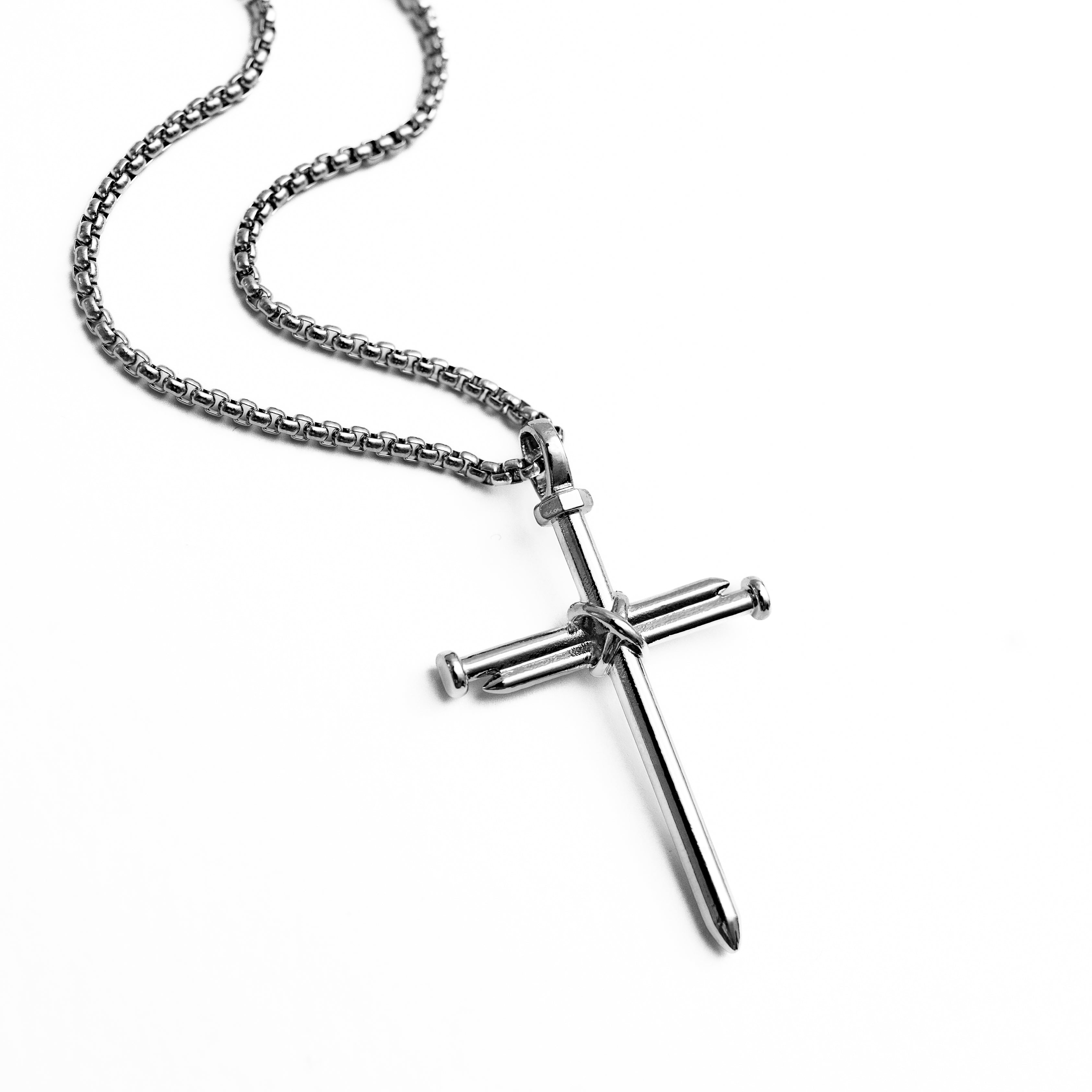 Nail Cross Pendant (Silver)