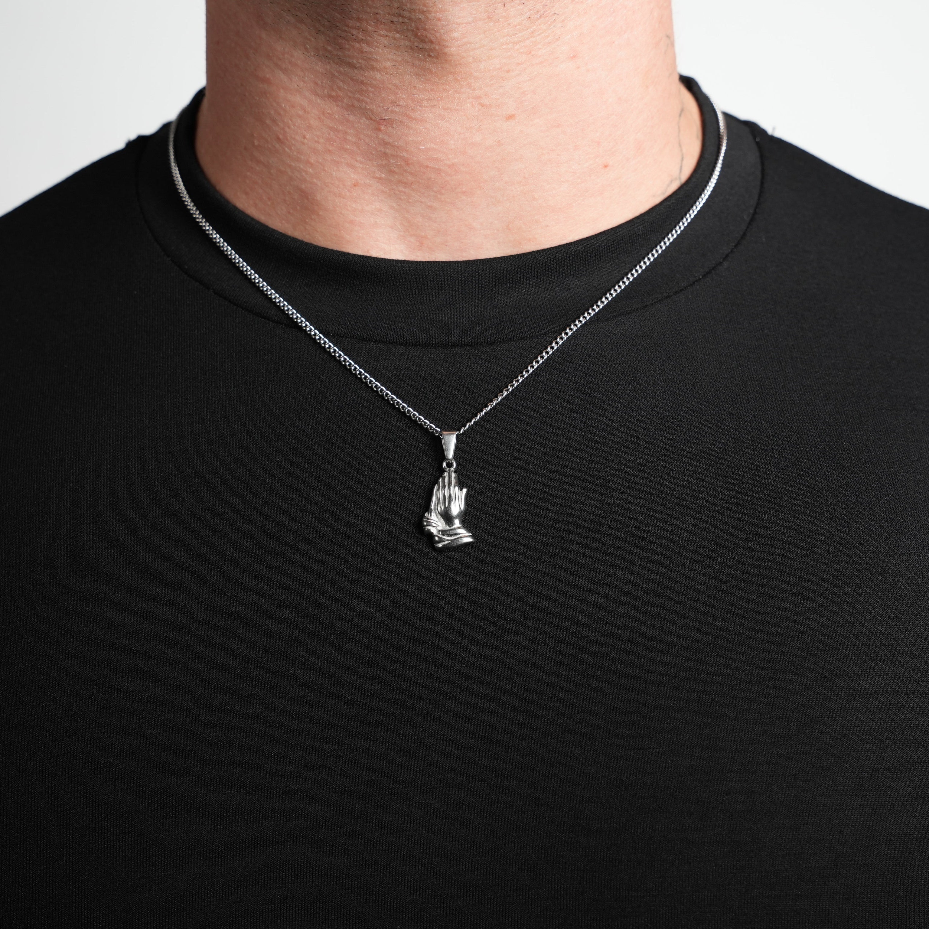 Praying Hands Pendant (Silver)