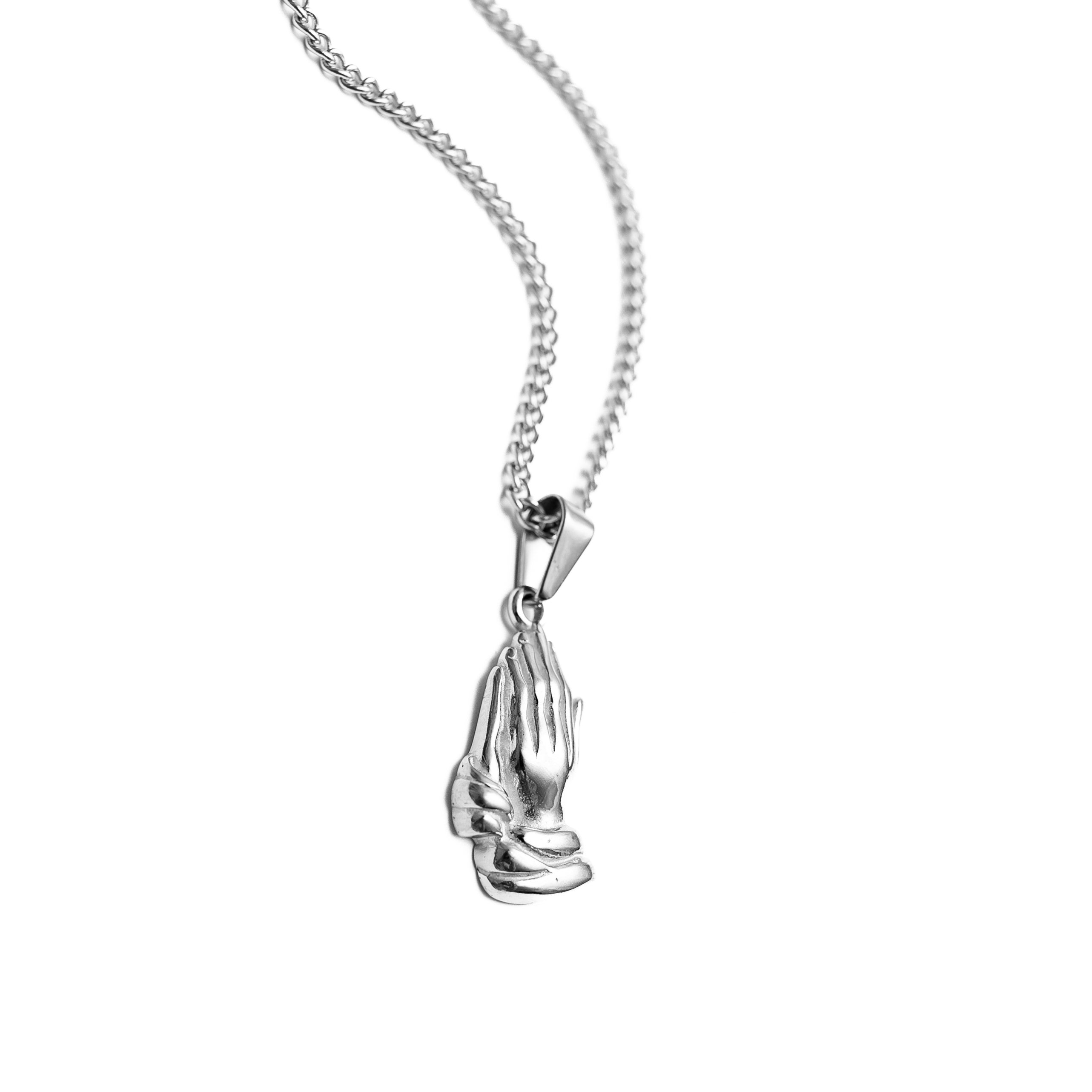 Praying Hands Pendant (Silver)