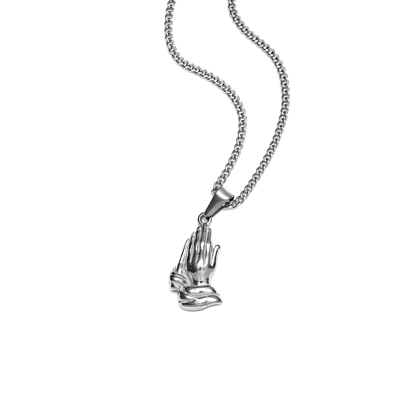 Praying Hands Pendant (Silver)