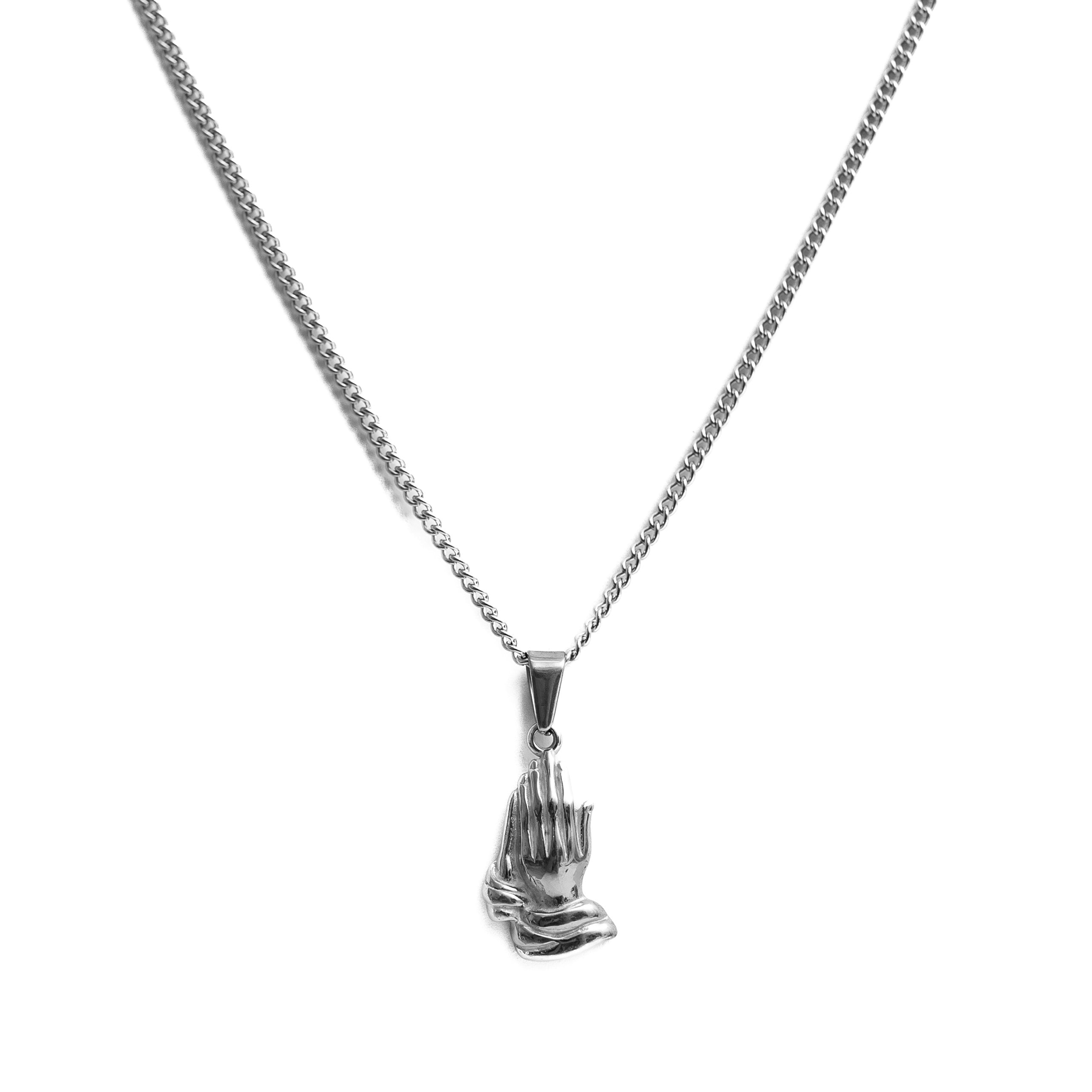 Praying Hands Pendant (Silver)