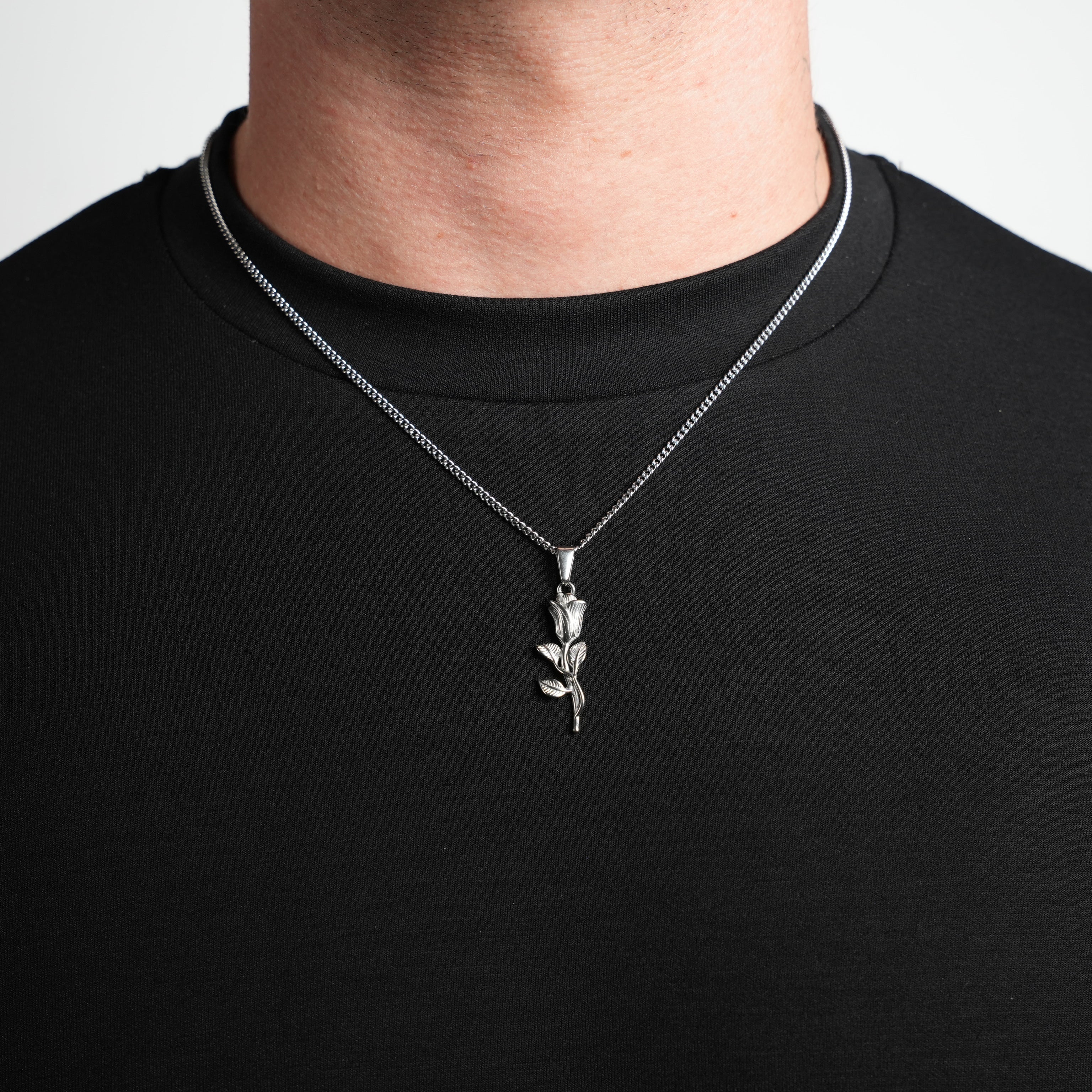 Rose Pendant (Silver)