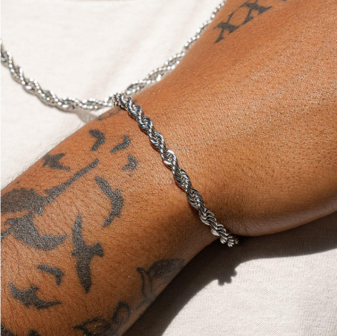 Rope Bracelet (Silver) 6mm