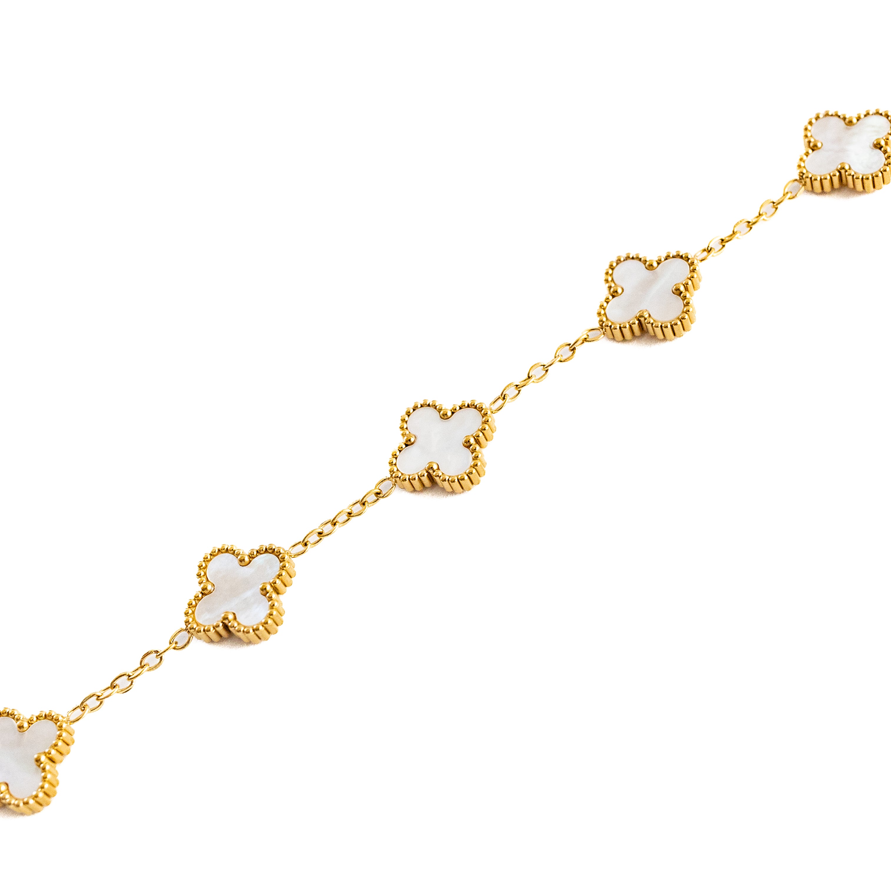 Gold Shine Clover Bracelet (Silver)