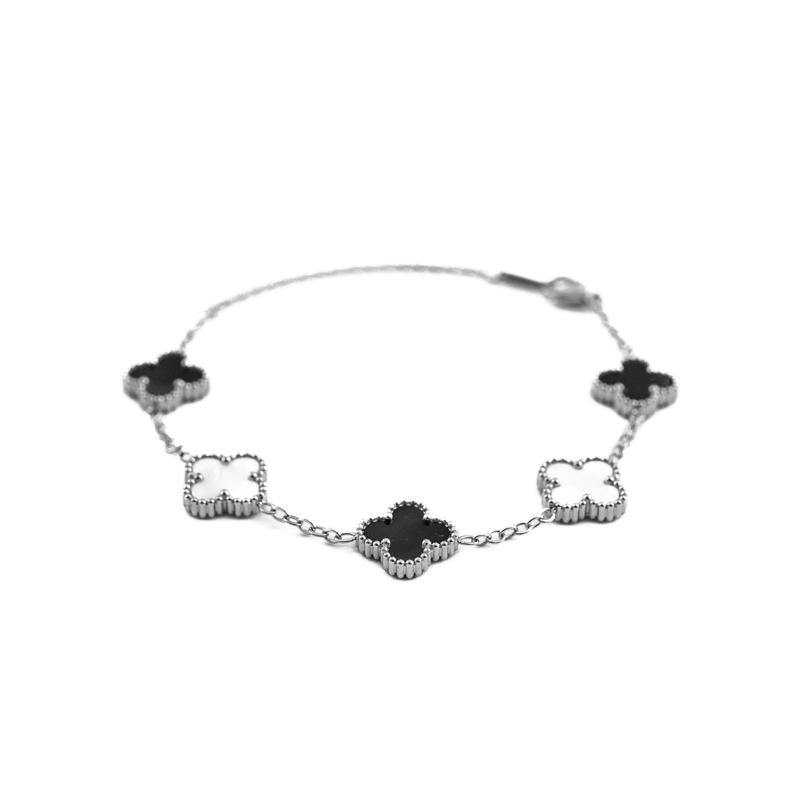 Silver Clover Bracelet (Mono)