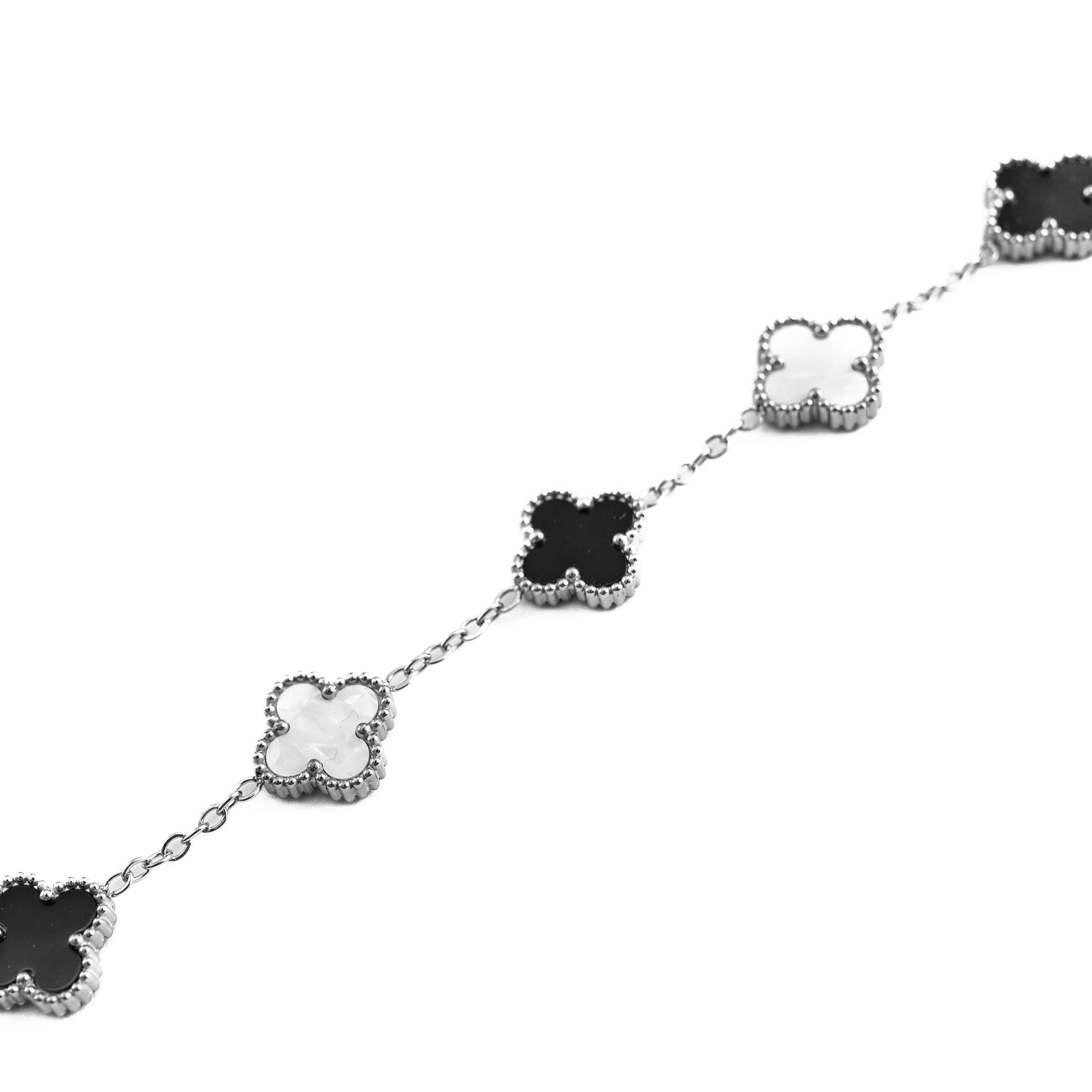 Silver Clover Bracelet (Mono)