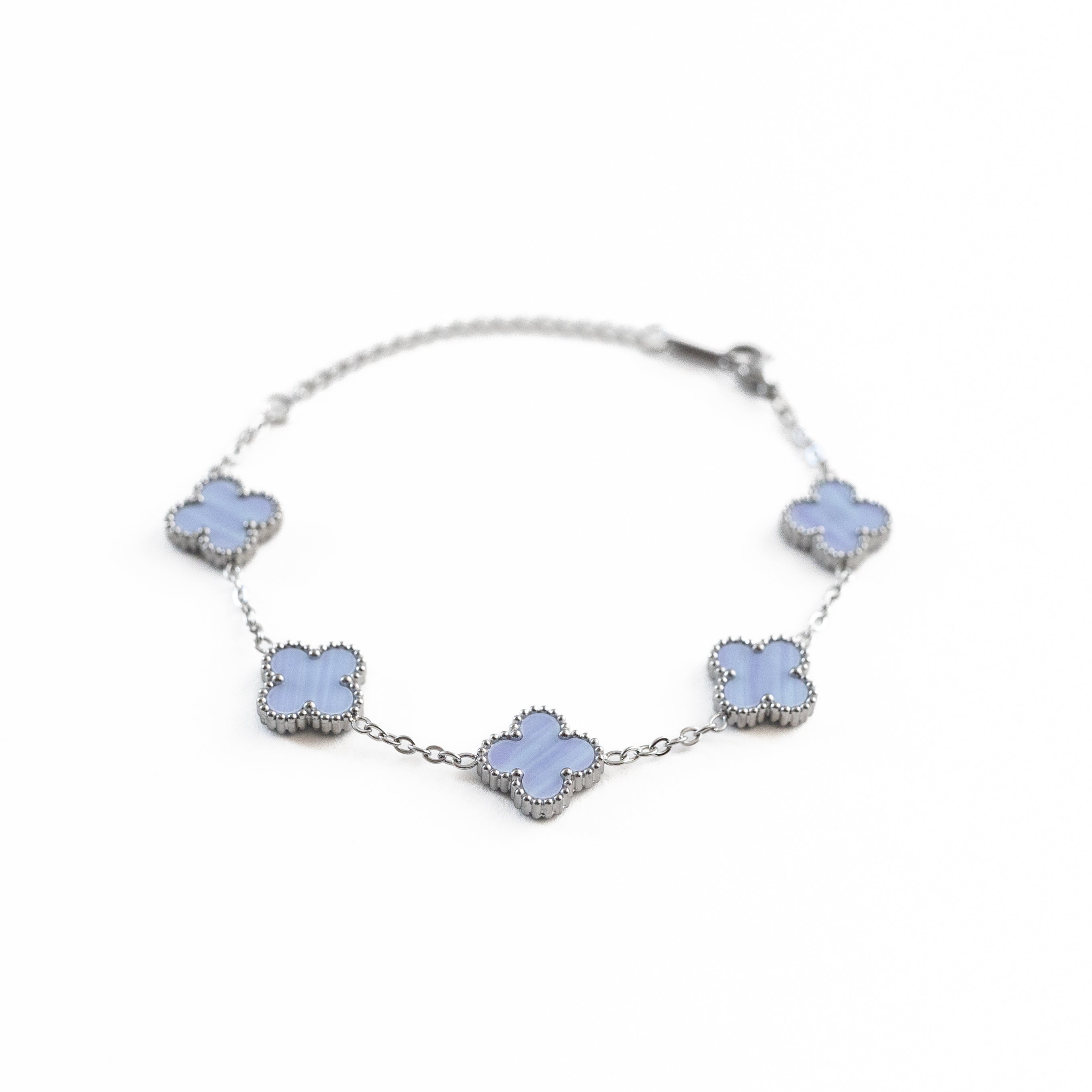 Silver Shine Clover Bracelet (Lilac)