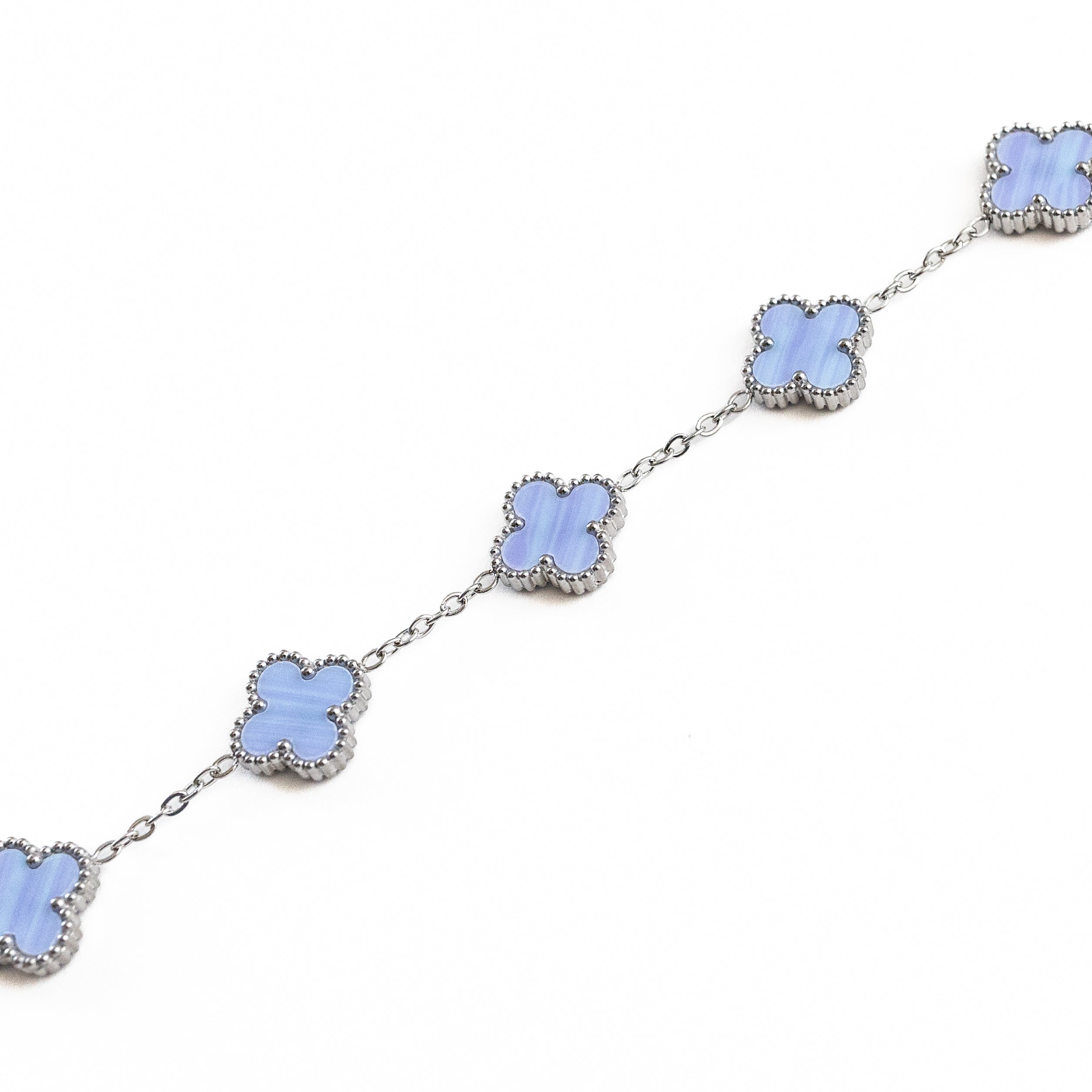 Silver Shine Clover Bracelet (Lilac)