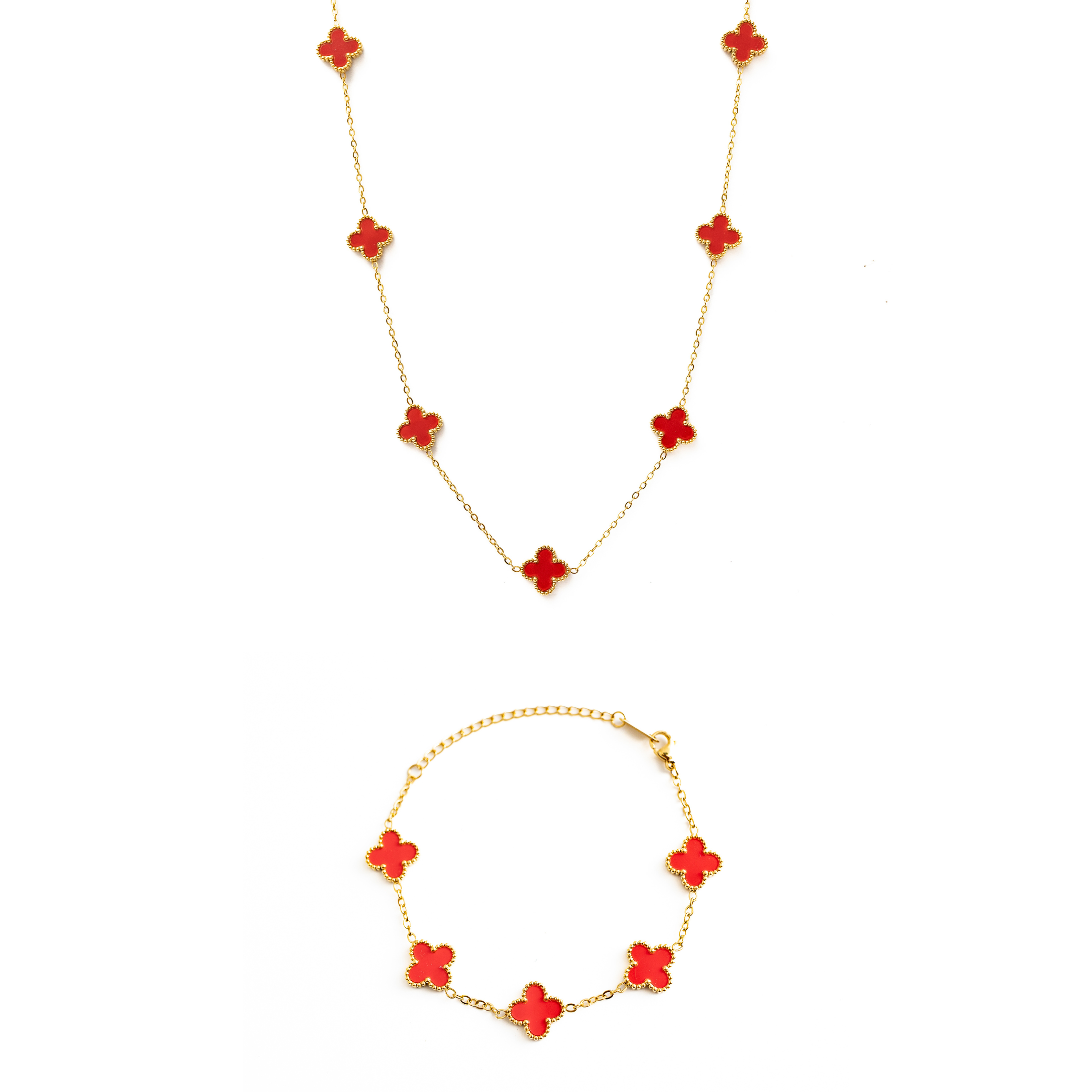 Clover Set (Gold/Red)