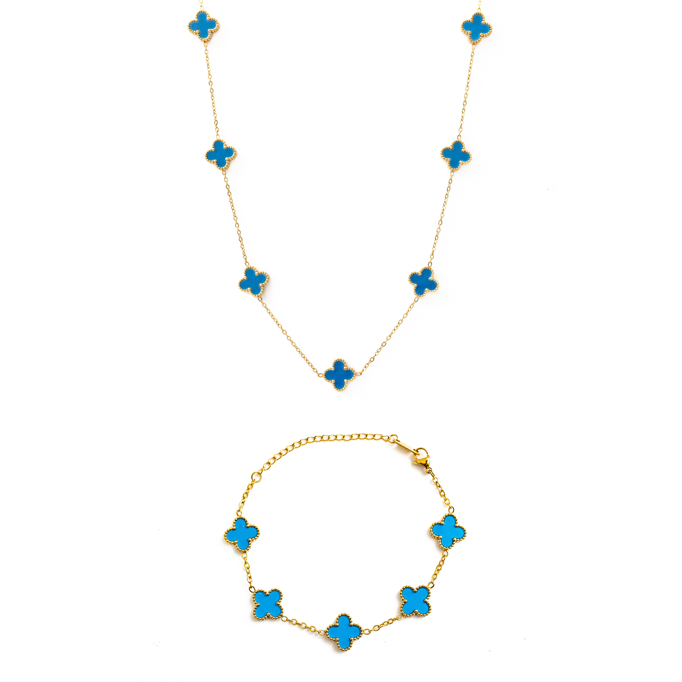 Clover Set (Gold/Blue)