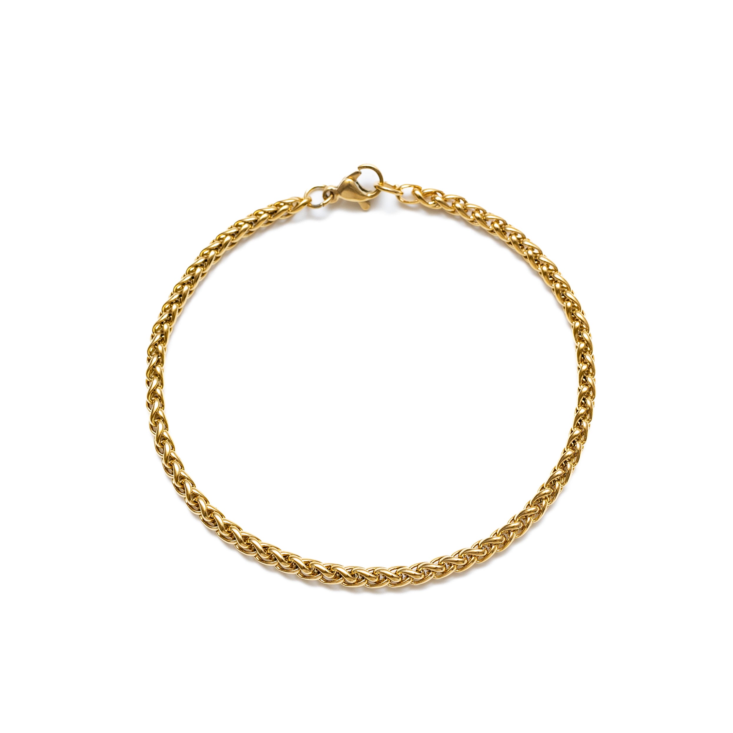 Wheat Bracelet (Gold) 3mm