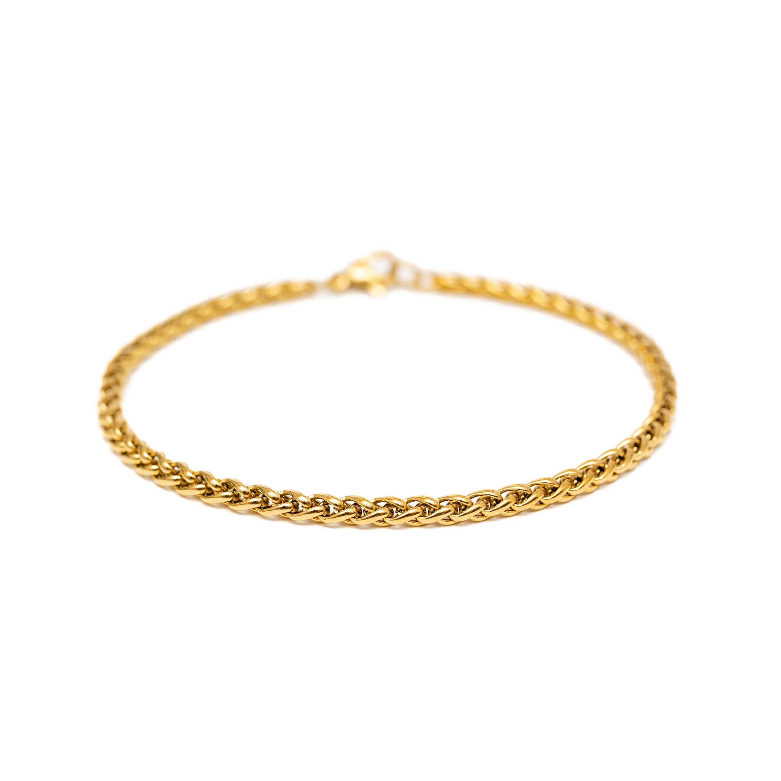 Wheat Bracelet (Gold) 3mm