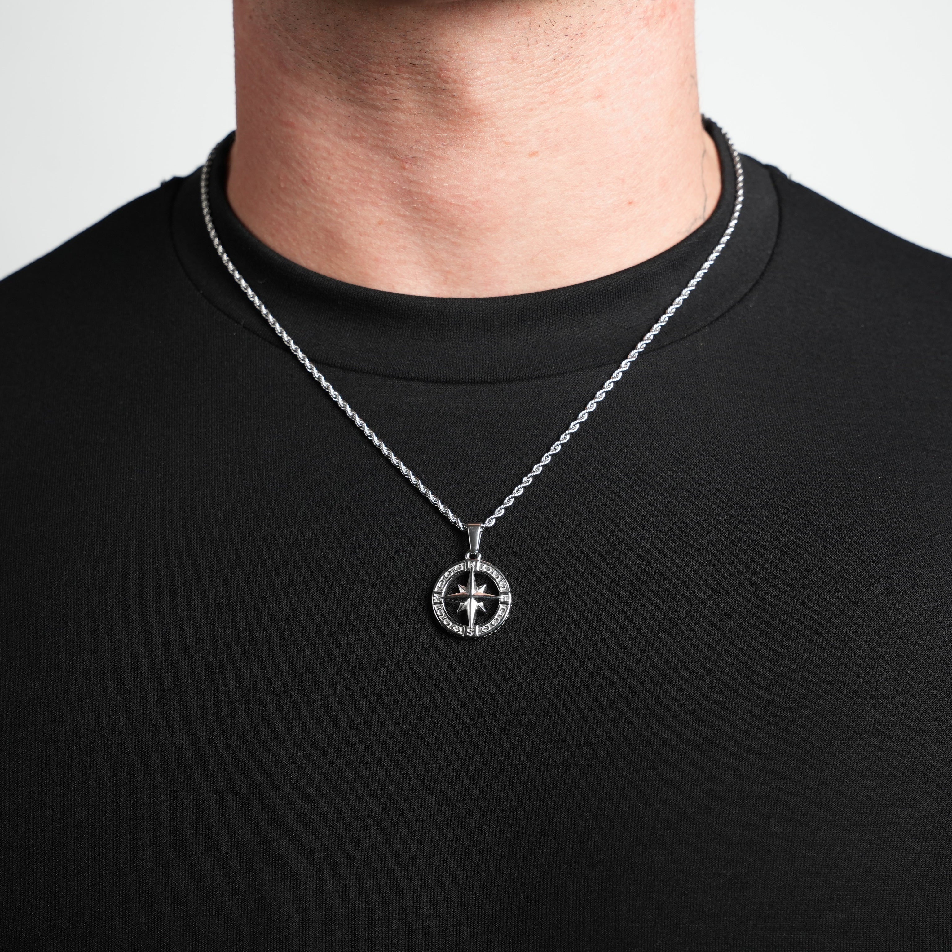 Rope North Star Pendant (Silver)