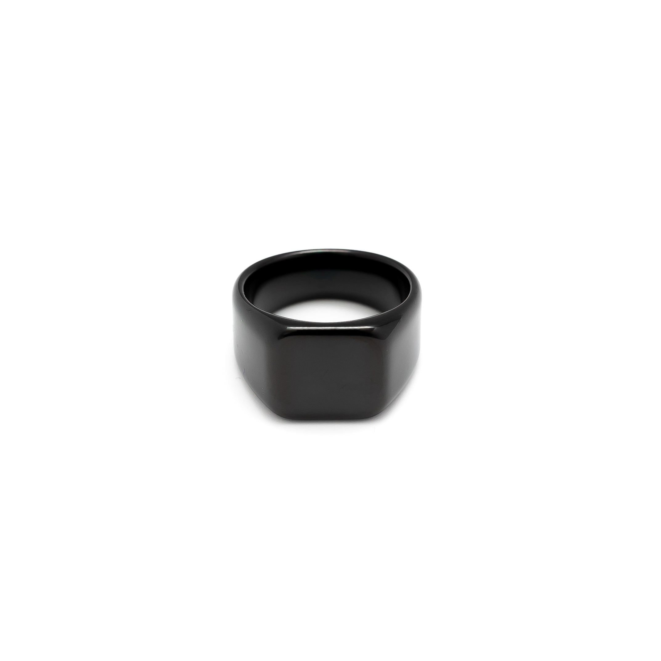 Squared Signet Ring (Black)