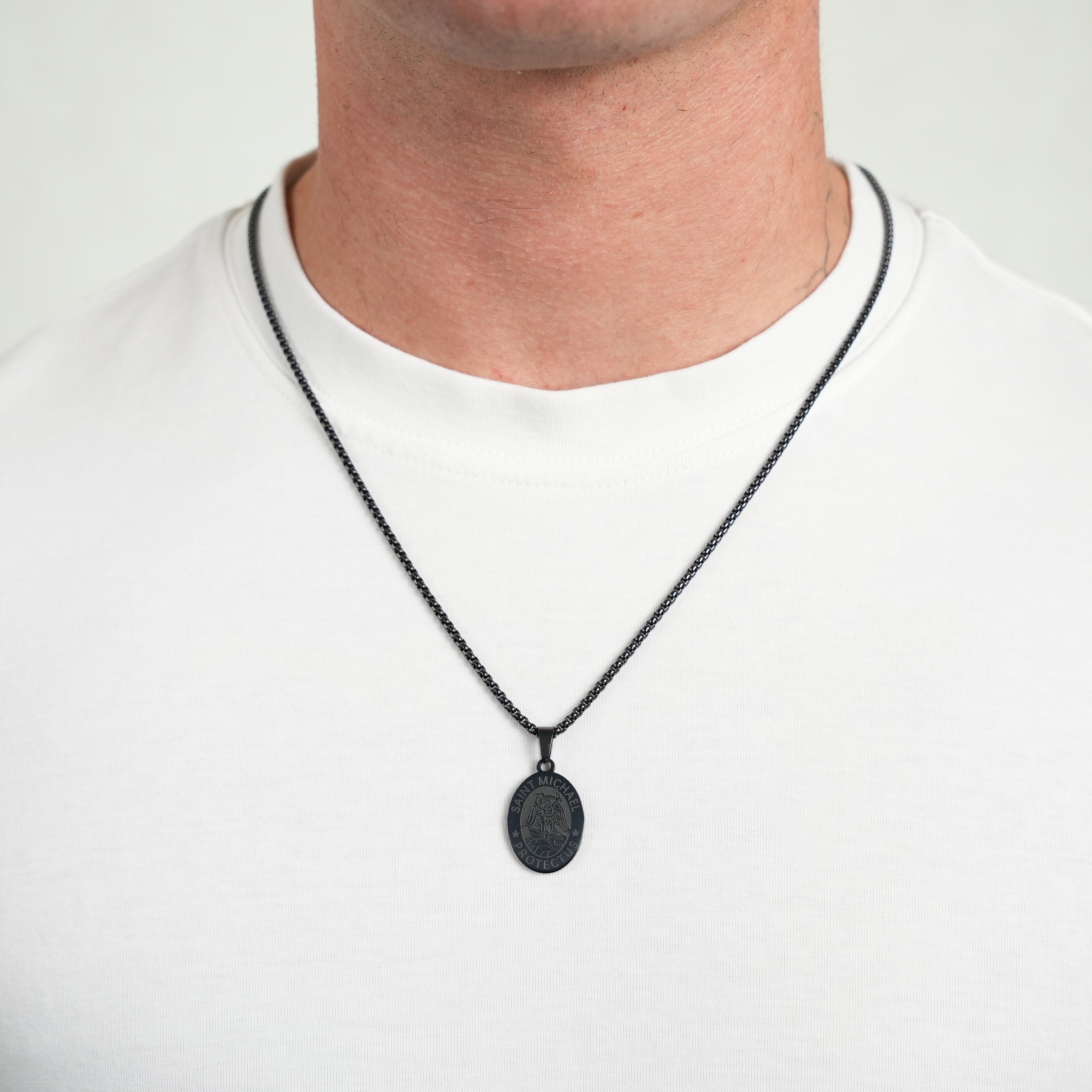 Saint Michael Pendant (Black)