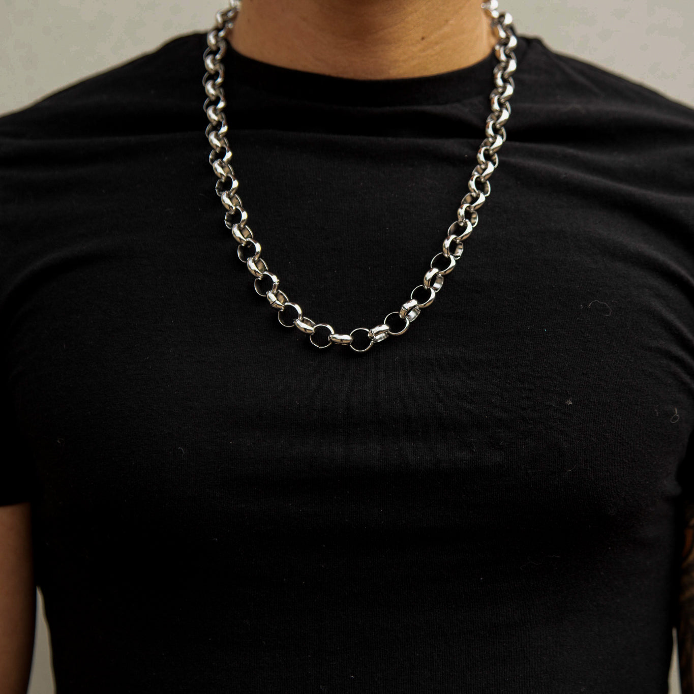 12mm Belcher Chain (Silver)