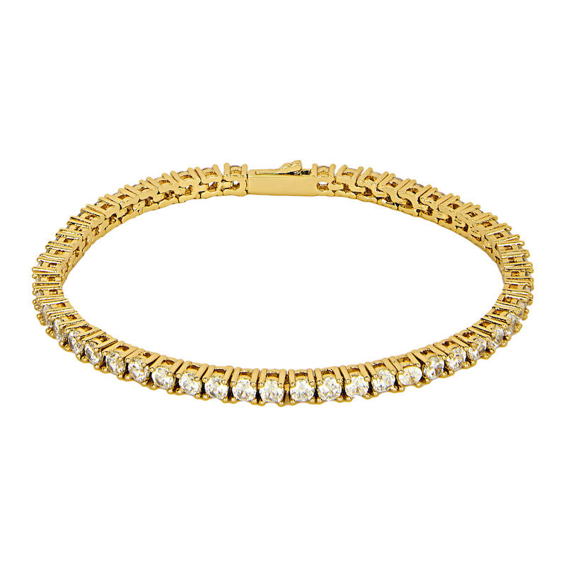 3mm Tennis Bracelet (Gold)