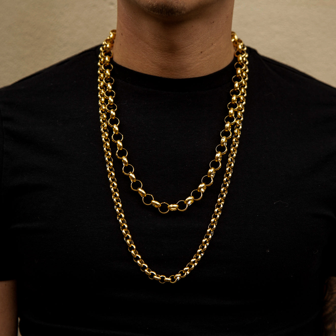 12mm Belcher Chain (Gold)