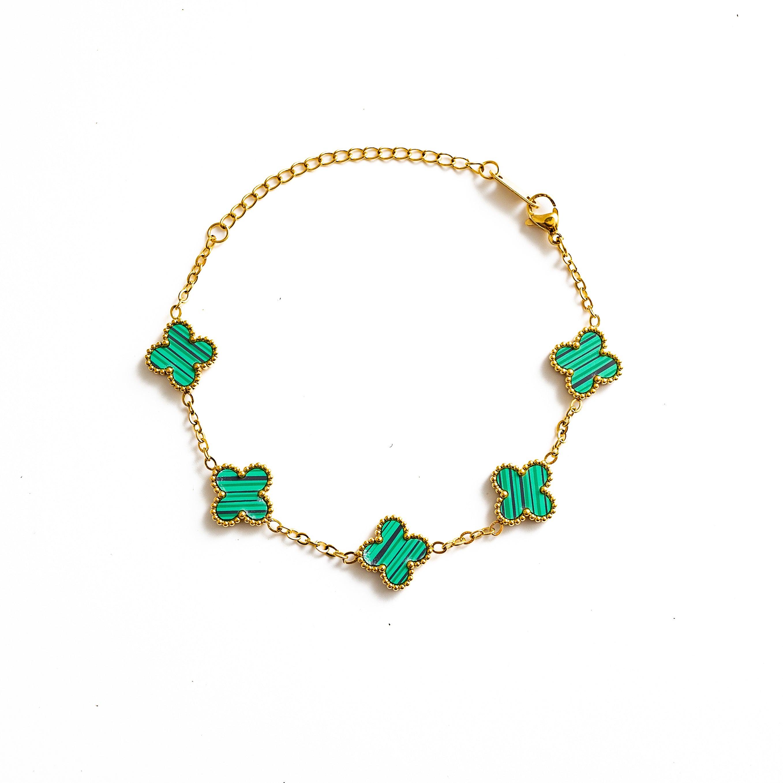 Clover Bracelet (Gold/Green)