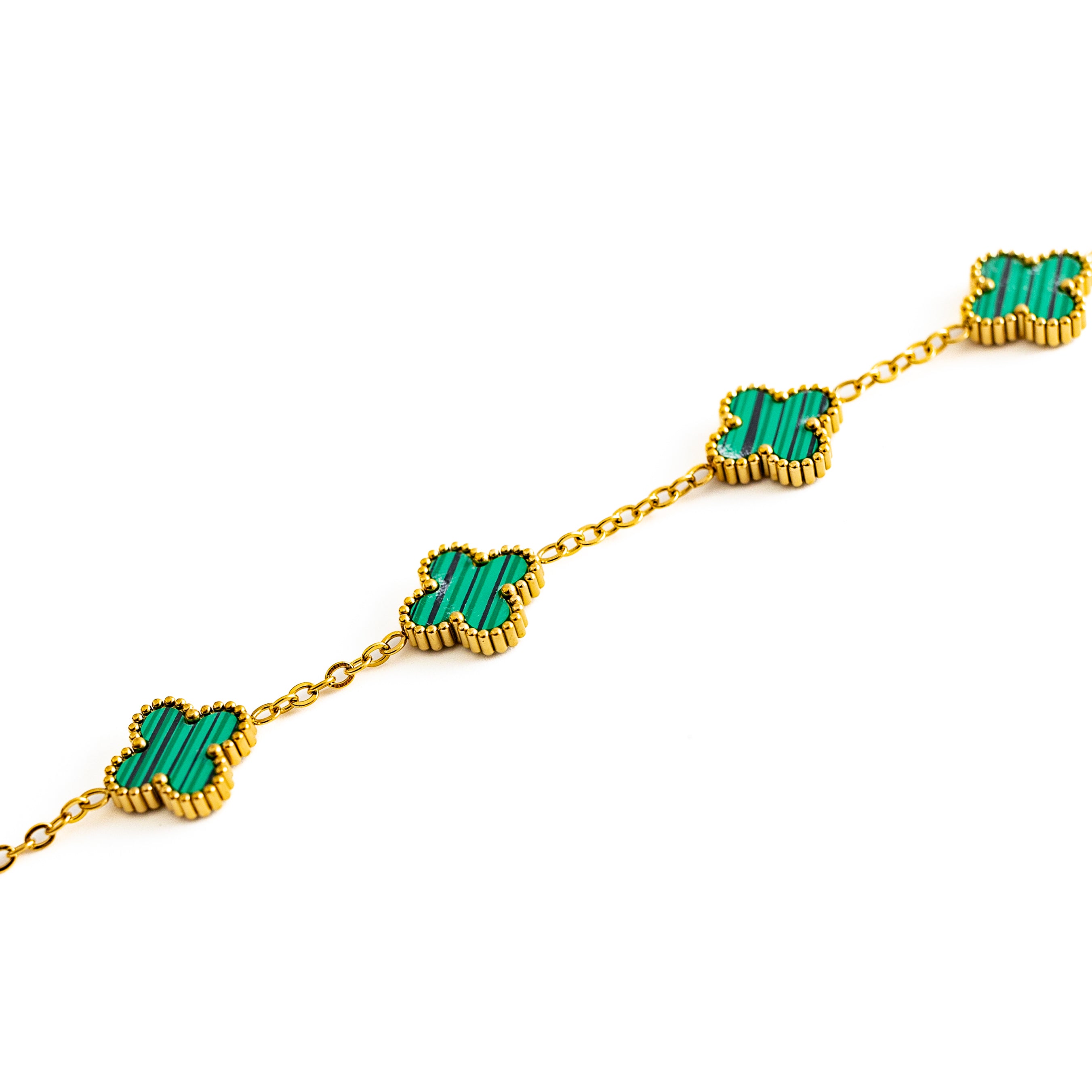 Clover Bracelet (Gold/Green)