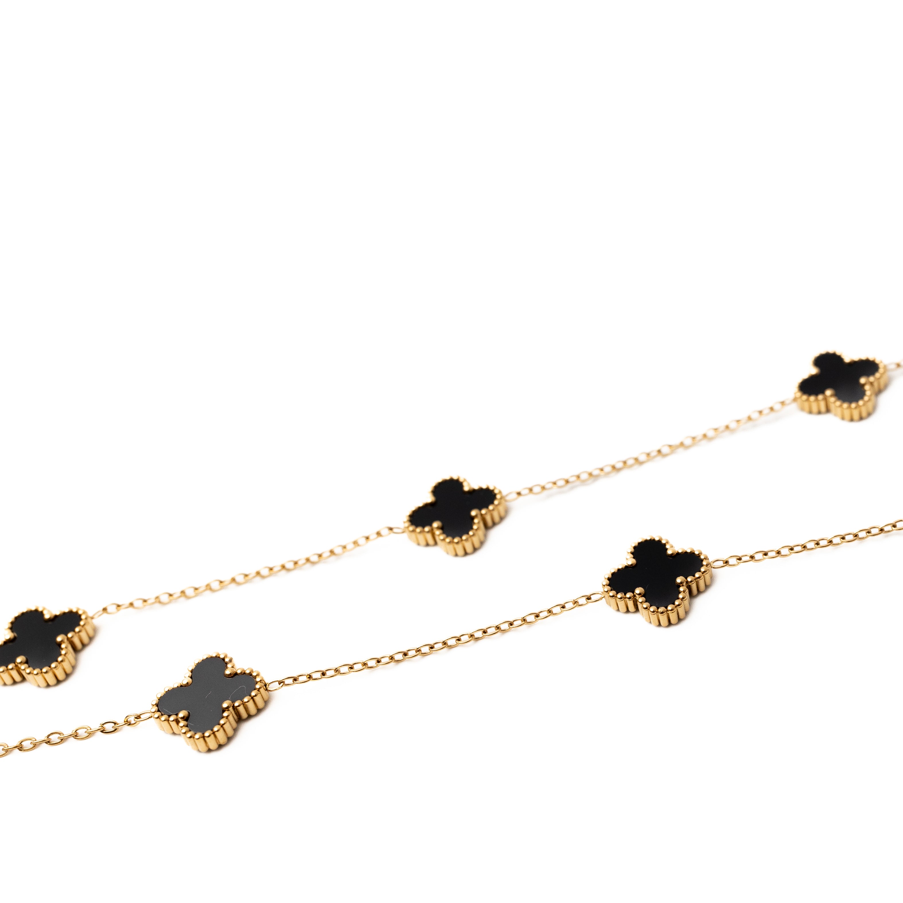 Clover Necklace (Gold/Black)