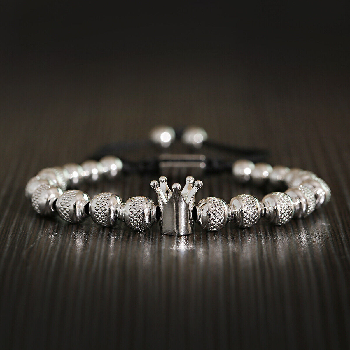 Crown Rope Bracelet (Silver)