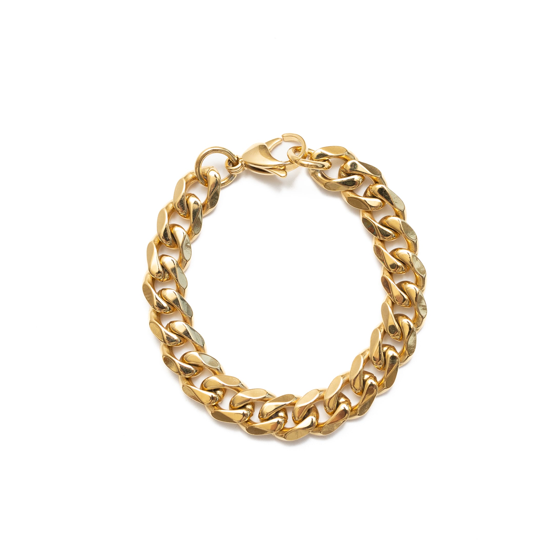 11mm Cuban Bracelet (Gold)