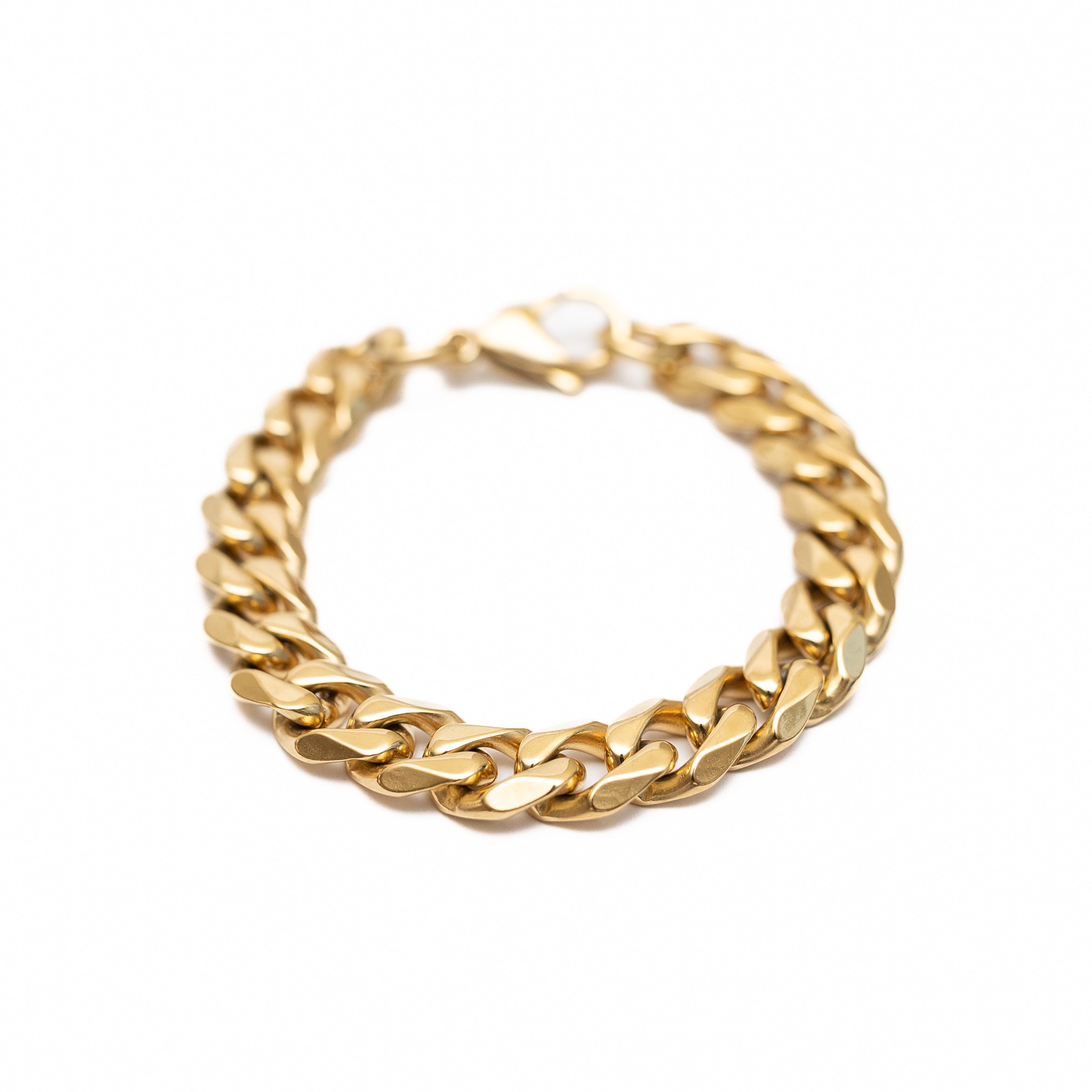 11mm Cuban Bracelet (Gold)