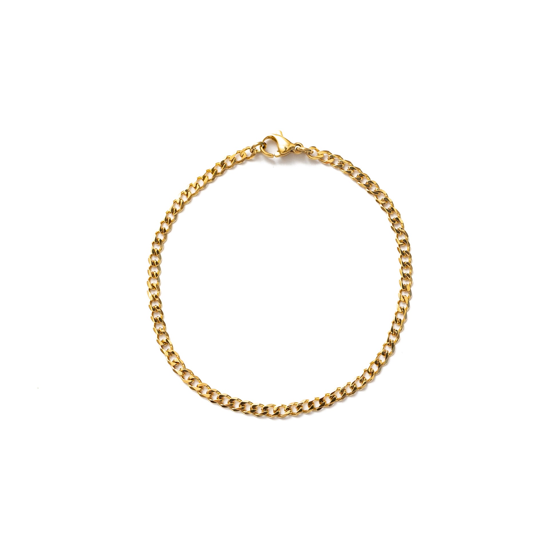 3mm Cuban Bracelet (Gold)