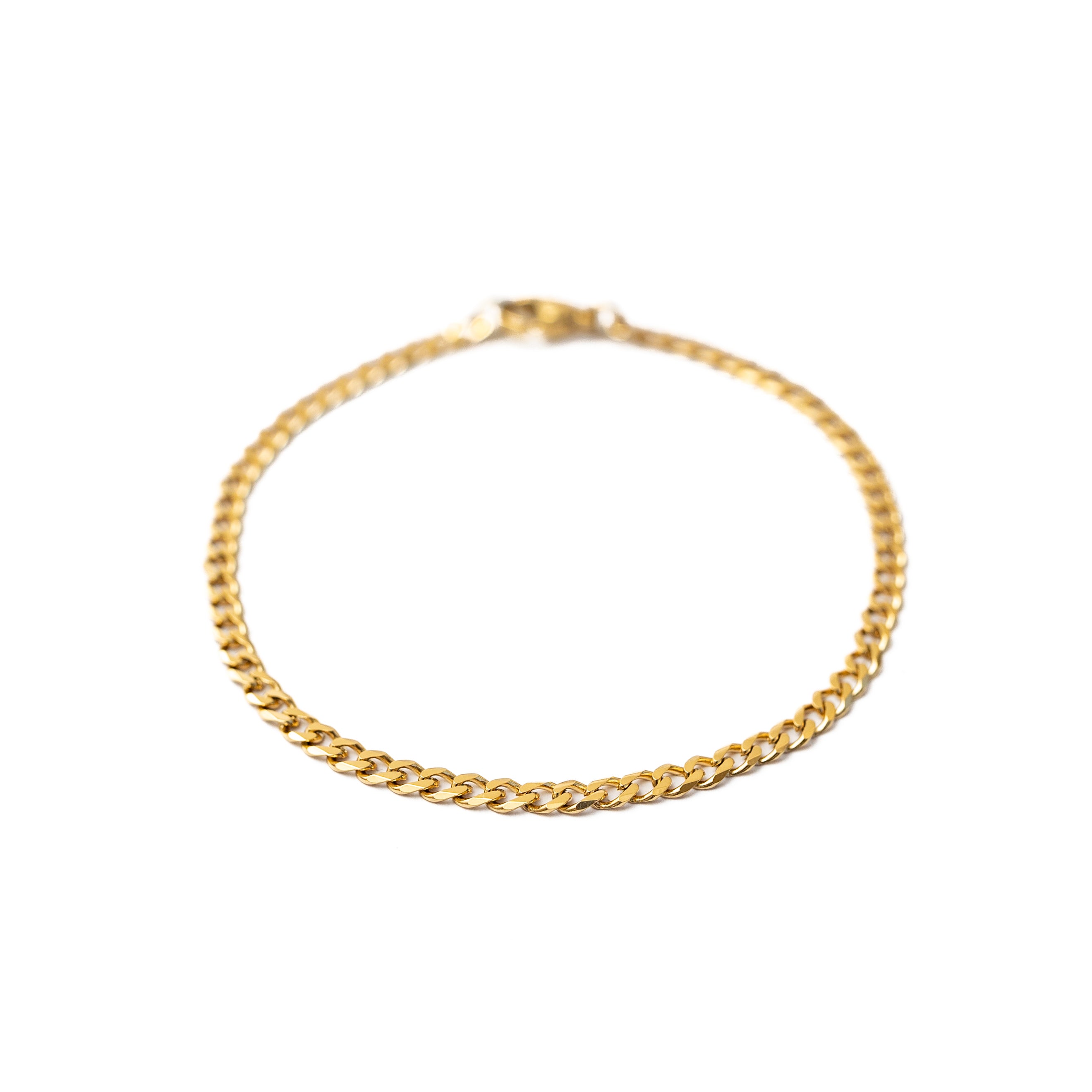 3mm Cuban Bracelet (Gold)