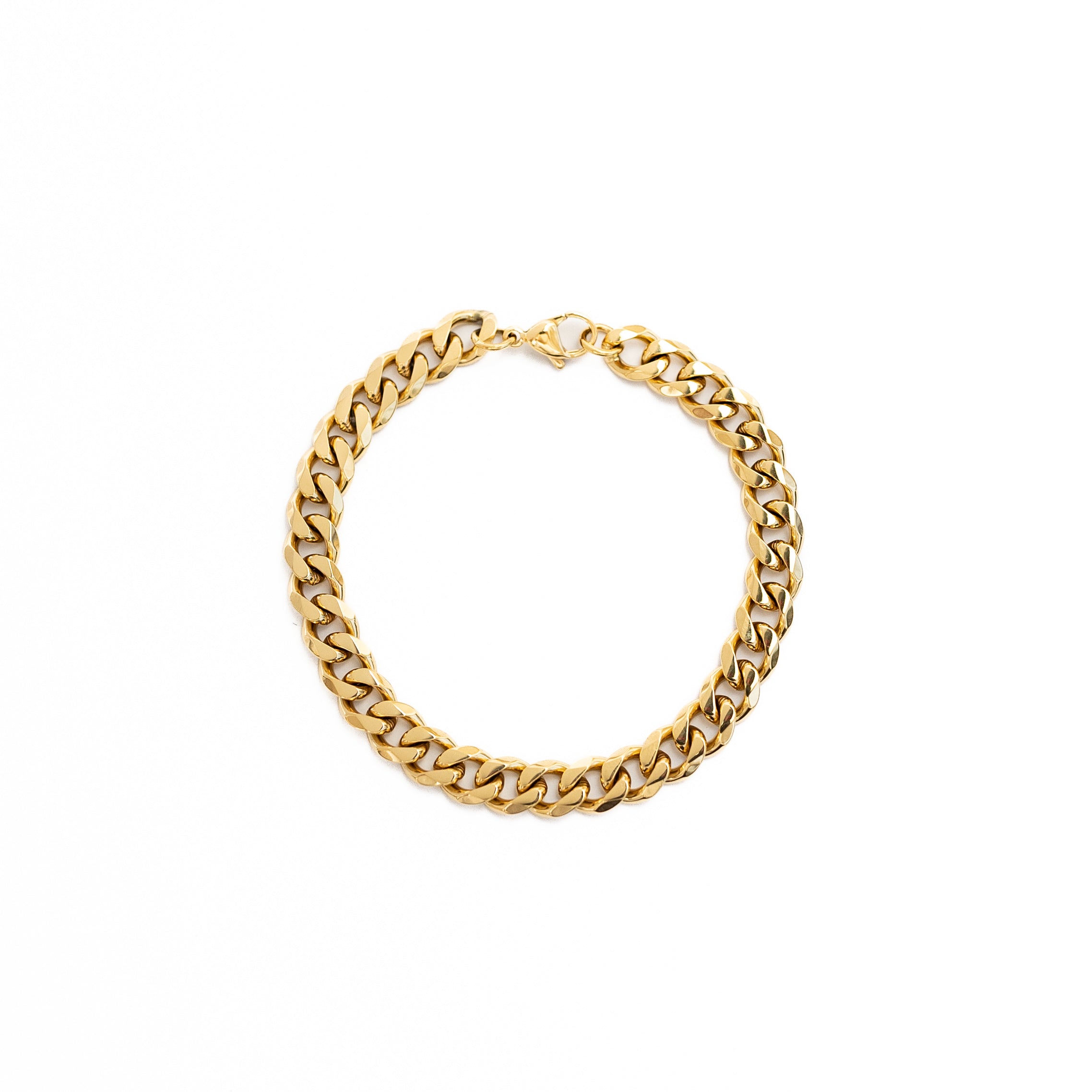 7mm Cuban Bracelet (Gold)