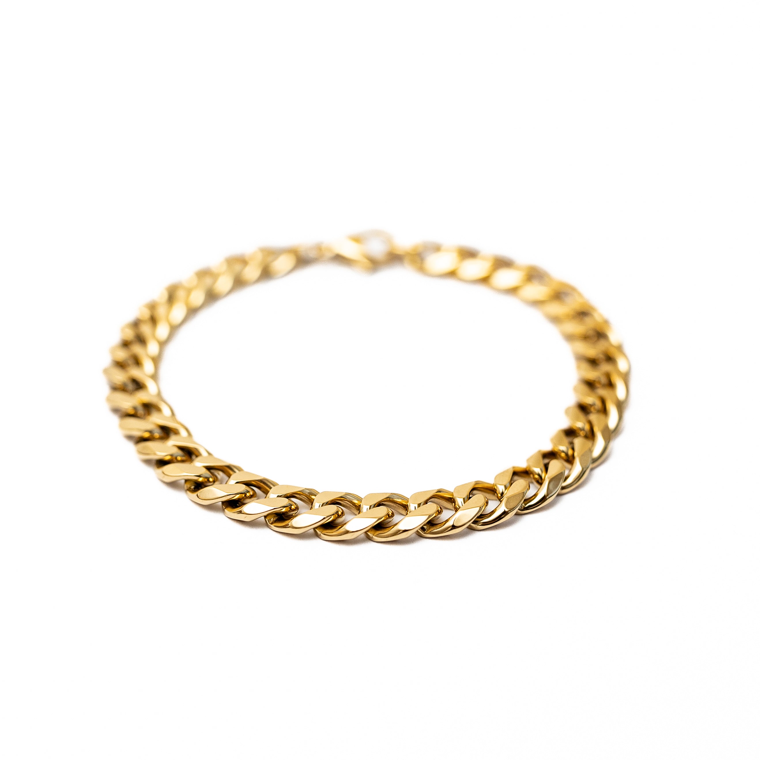 7mm Cuban Bracelet (Gold)