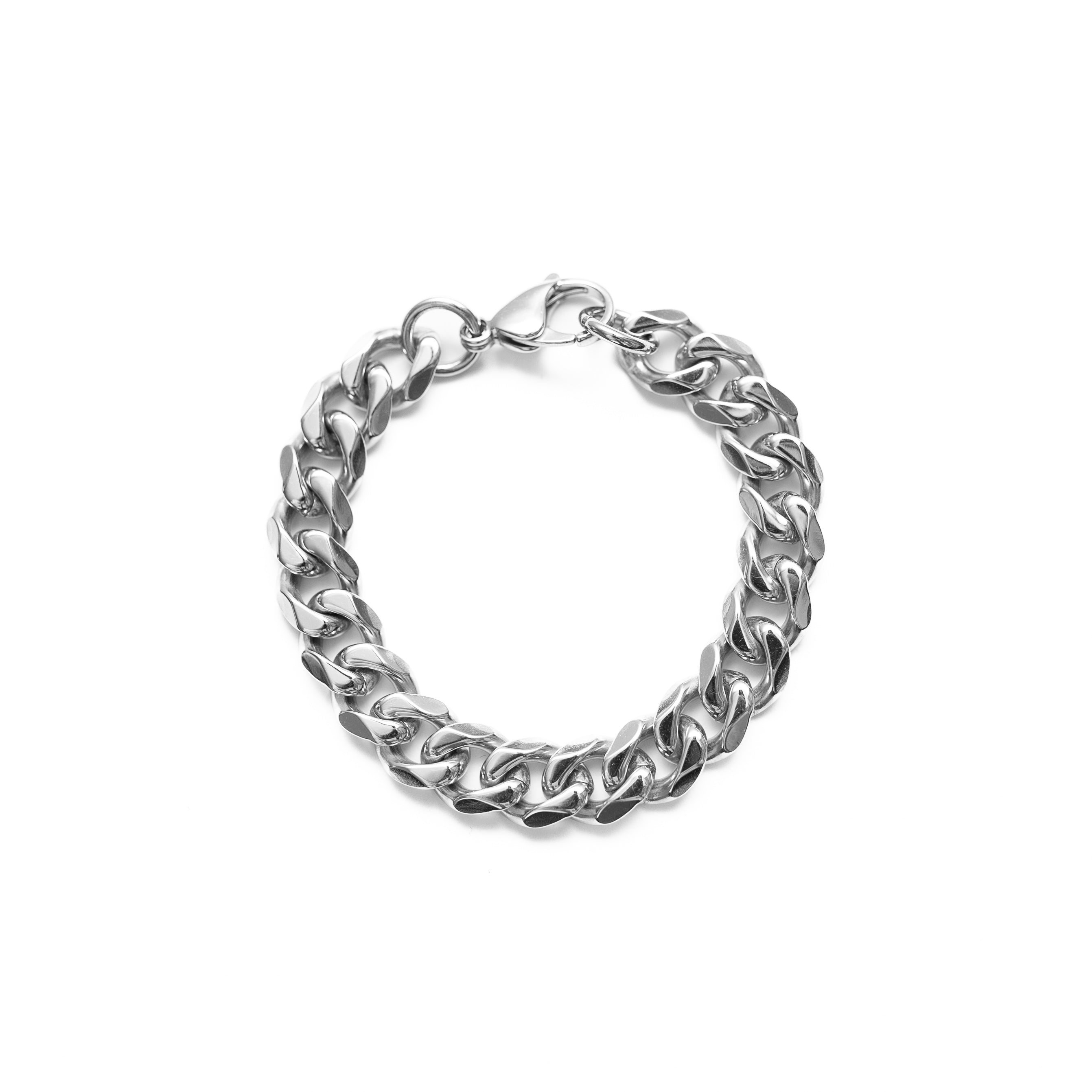 11mm Cuban Bracelet (Silver)